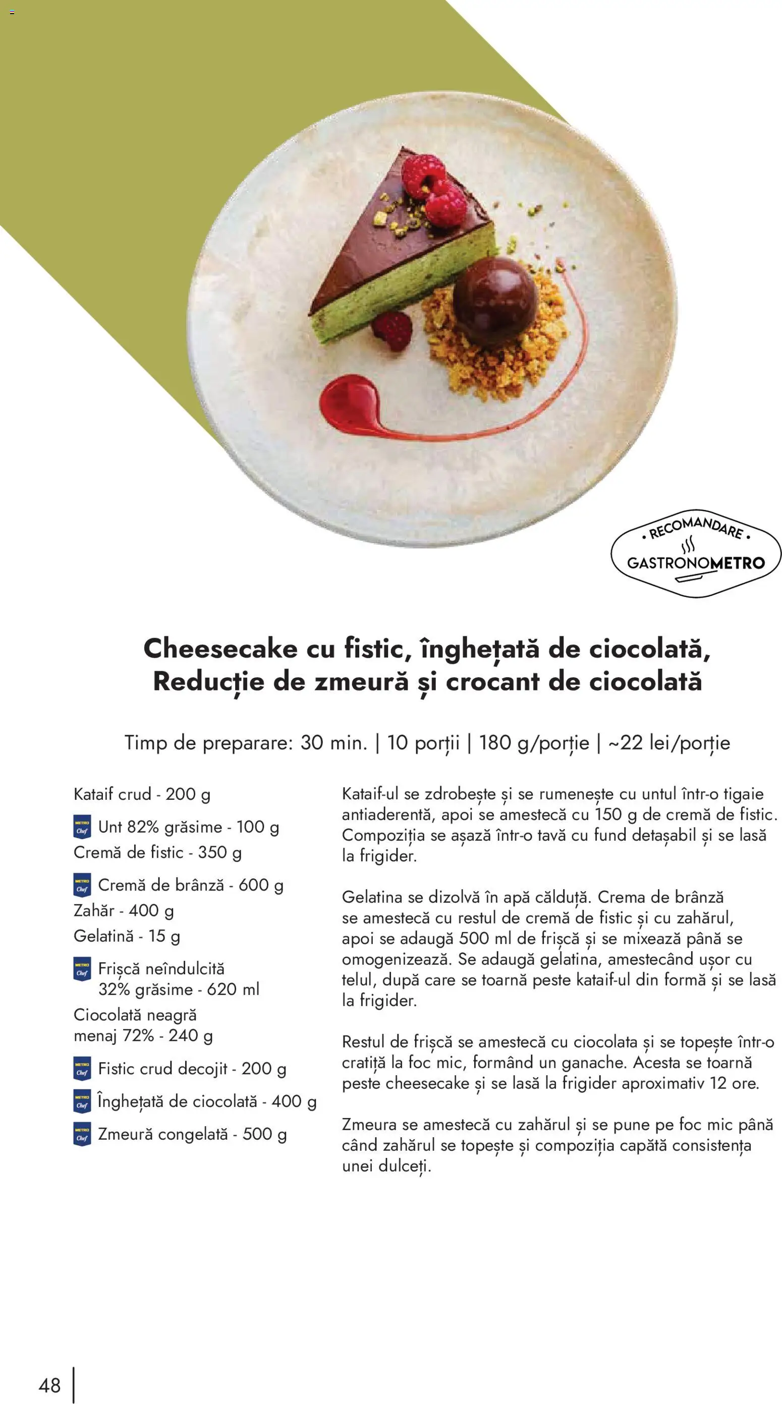 Noul catalog Metro – valabil de la 10.11.2025 | Pagină: 48 | Produse: Zmeură, Cratiță, Fistic, Înghețată