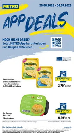 Metro App Deals ab 29.06.2026 gültig