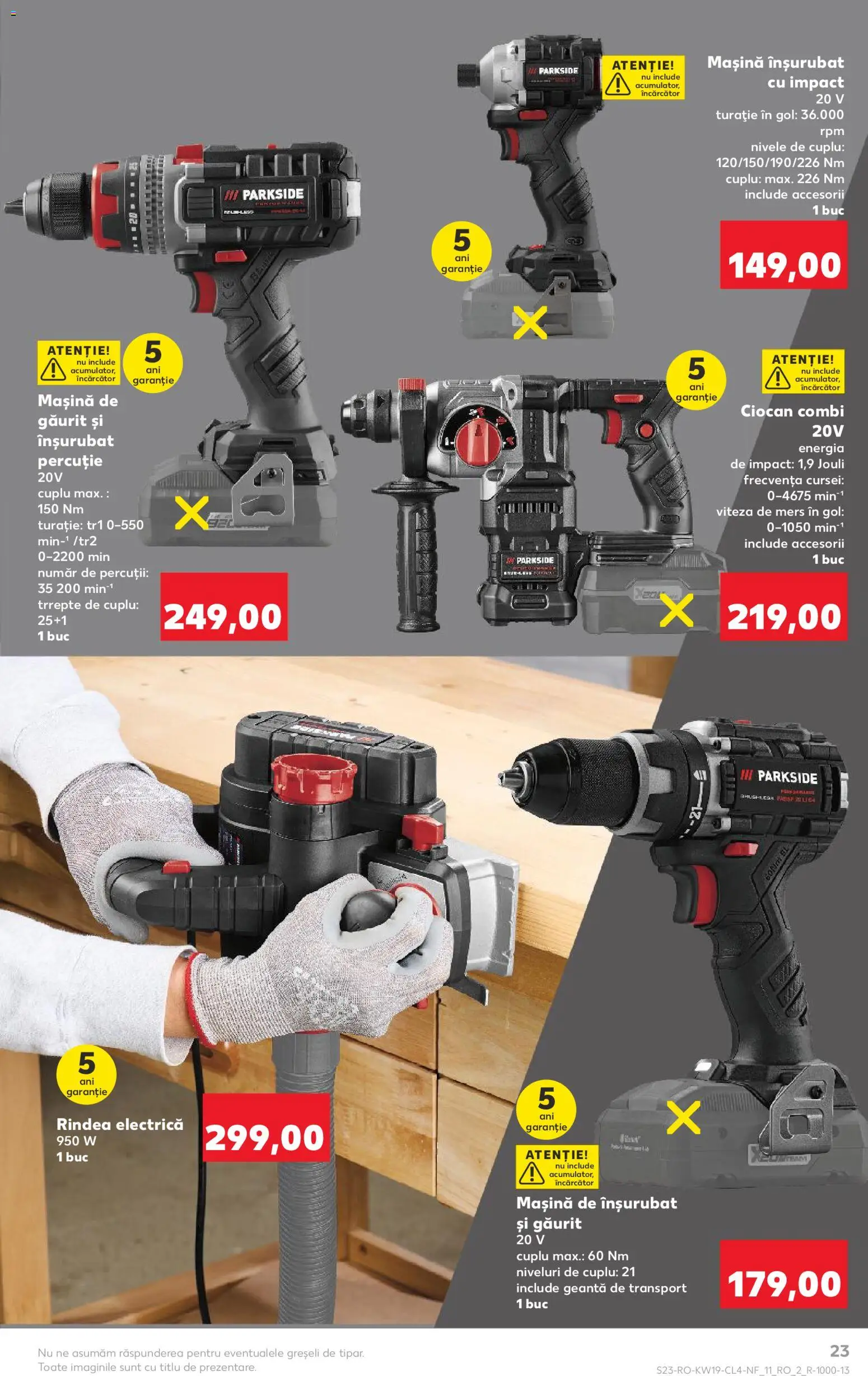 Noul catalog Kaufland – valabil de la 06.05.2026 | Pagină: 23 | Produse: Mașină de găurit, Încărcător, Geantă, Peluş Köpek Yatağı