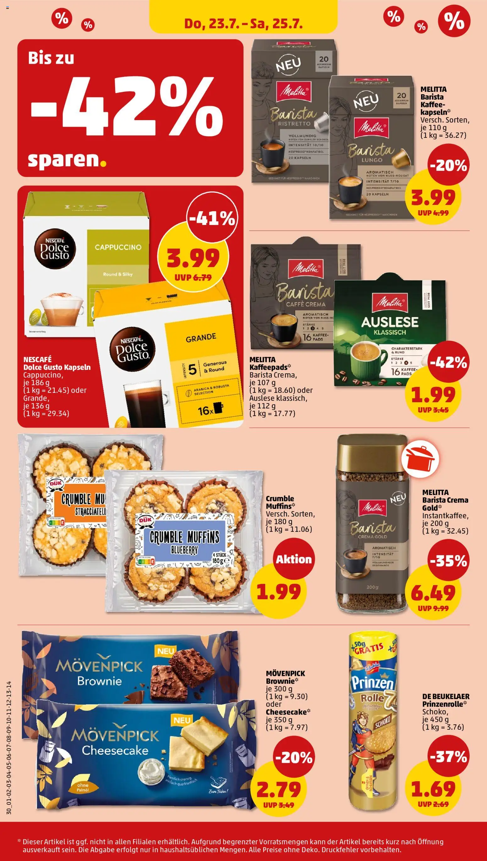 Penny Prospekt – gültig ab 20.07.2026 | Seite: 34 | Produkte: Melitta, Kaffee, Dolce Gusto kapseln, Dolce gusto