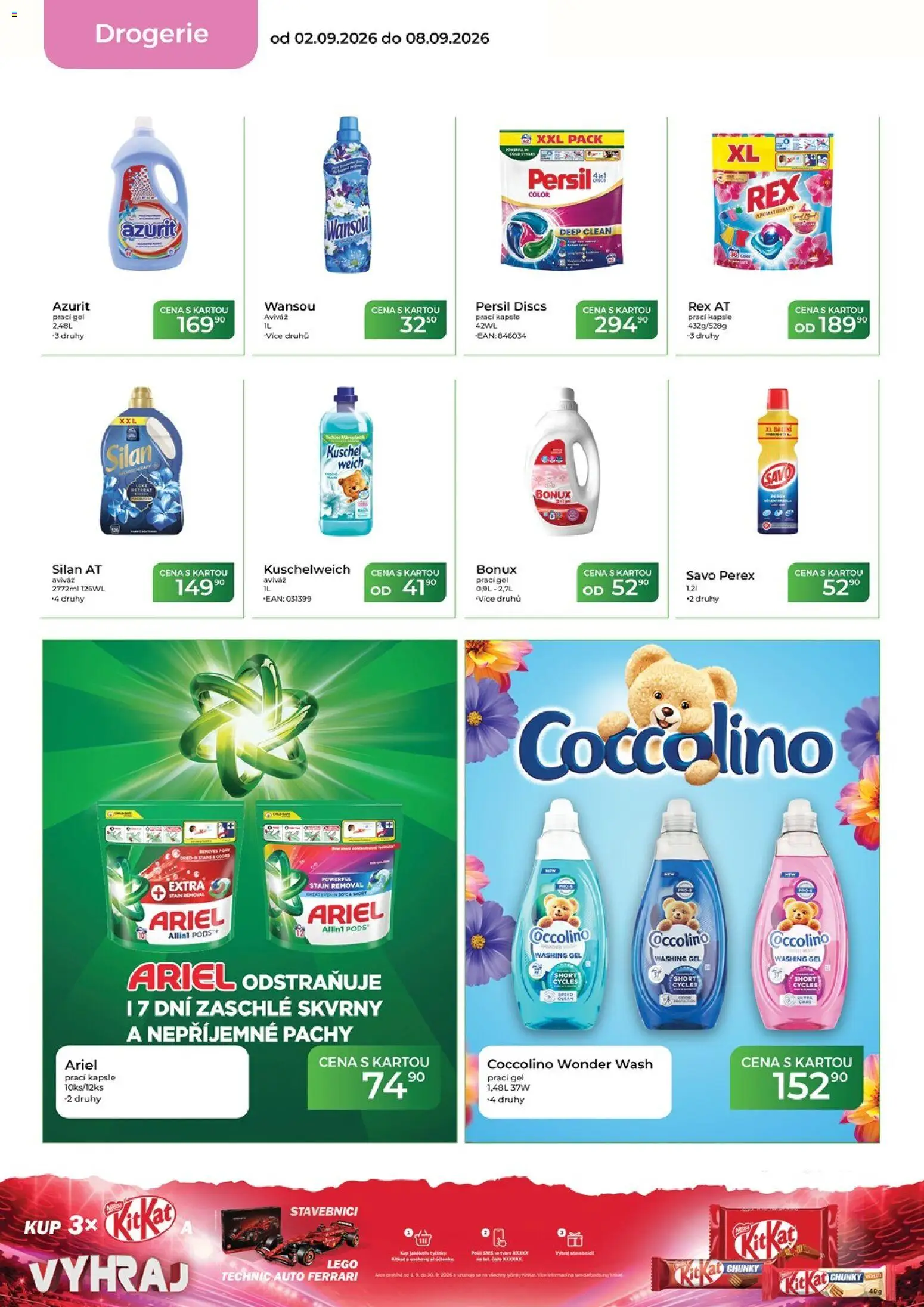 Tamda Foods leták od 02.09.2026 | Strana: 52 | Produkty: Kapsle, Coccolino, Lego Technic, Ariel
