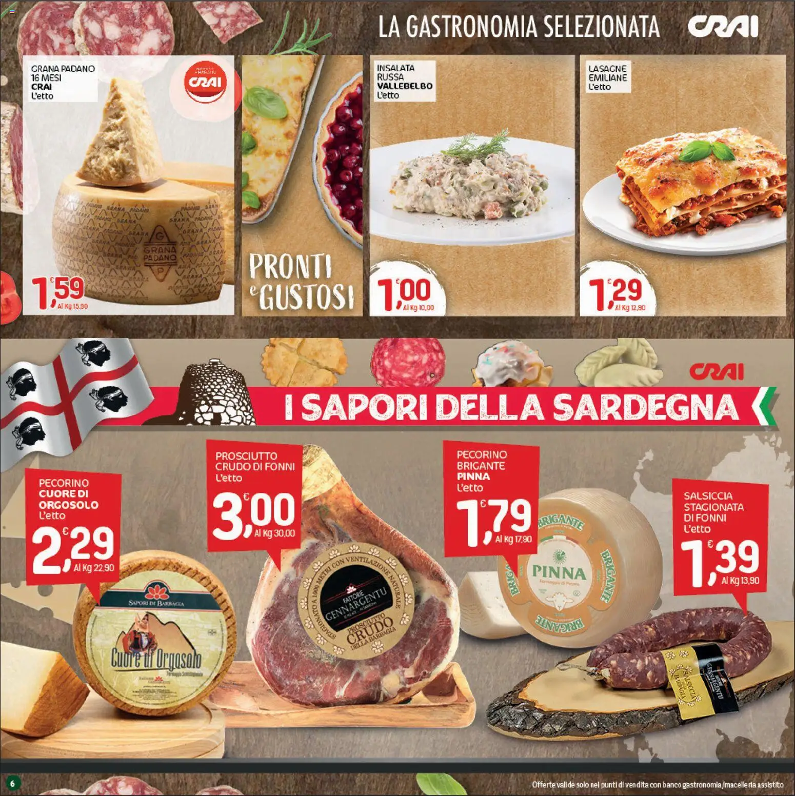 Volantino CRAI del 17/09/2026 | Pagina: 6 | Prodotti: Insalata, Formaggio, Prosciutto, Pecorino