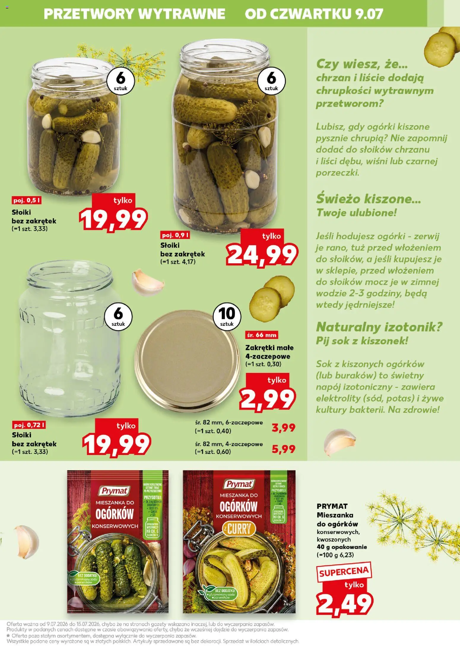 Kaufland Polsko leták - Kochamy przetwory od 09.07.2026 | Strana: 13 | Produkty: Ocet
