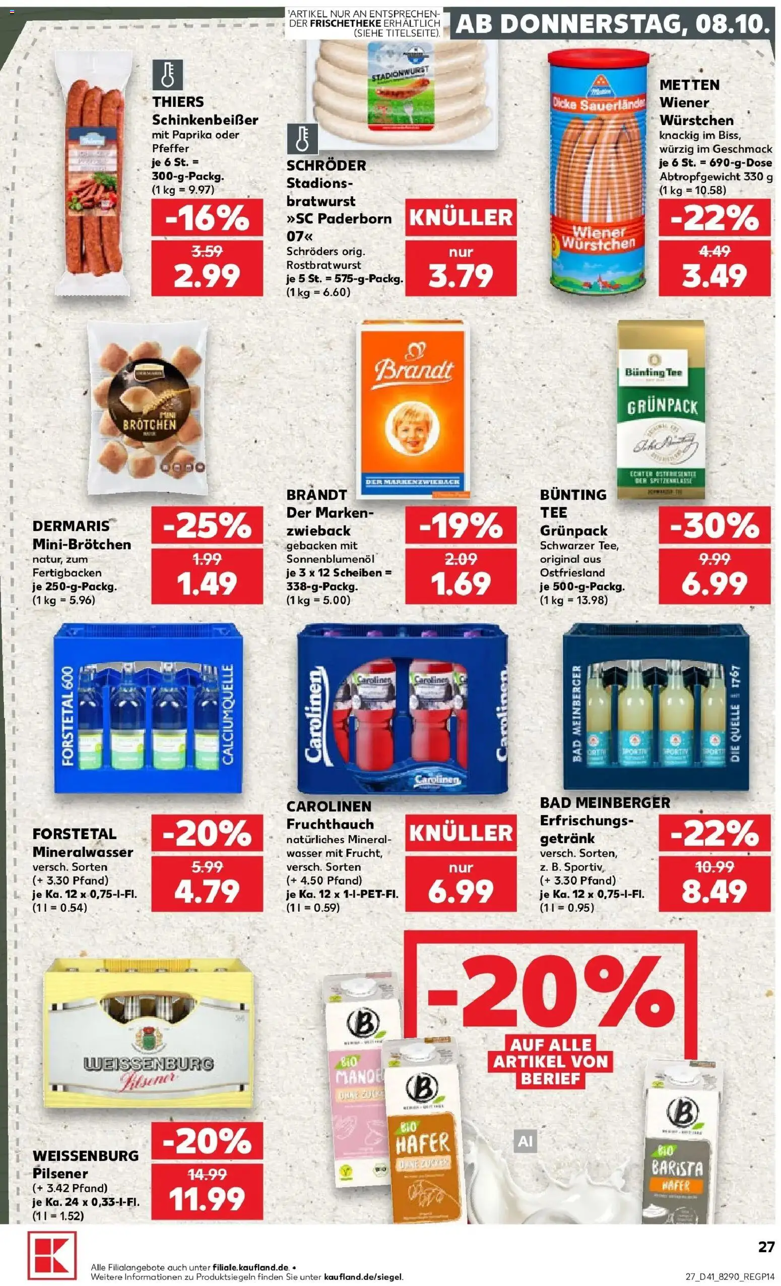 Prospekt Kaufland ab 05.10.2026 » Angebote Online zum Blättern | Seite: 37 | Produkte: Bad, Mineralwasser, Paprika, Tee
