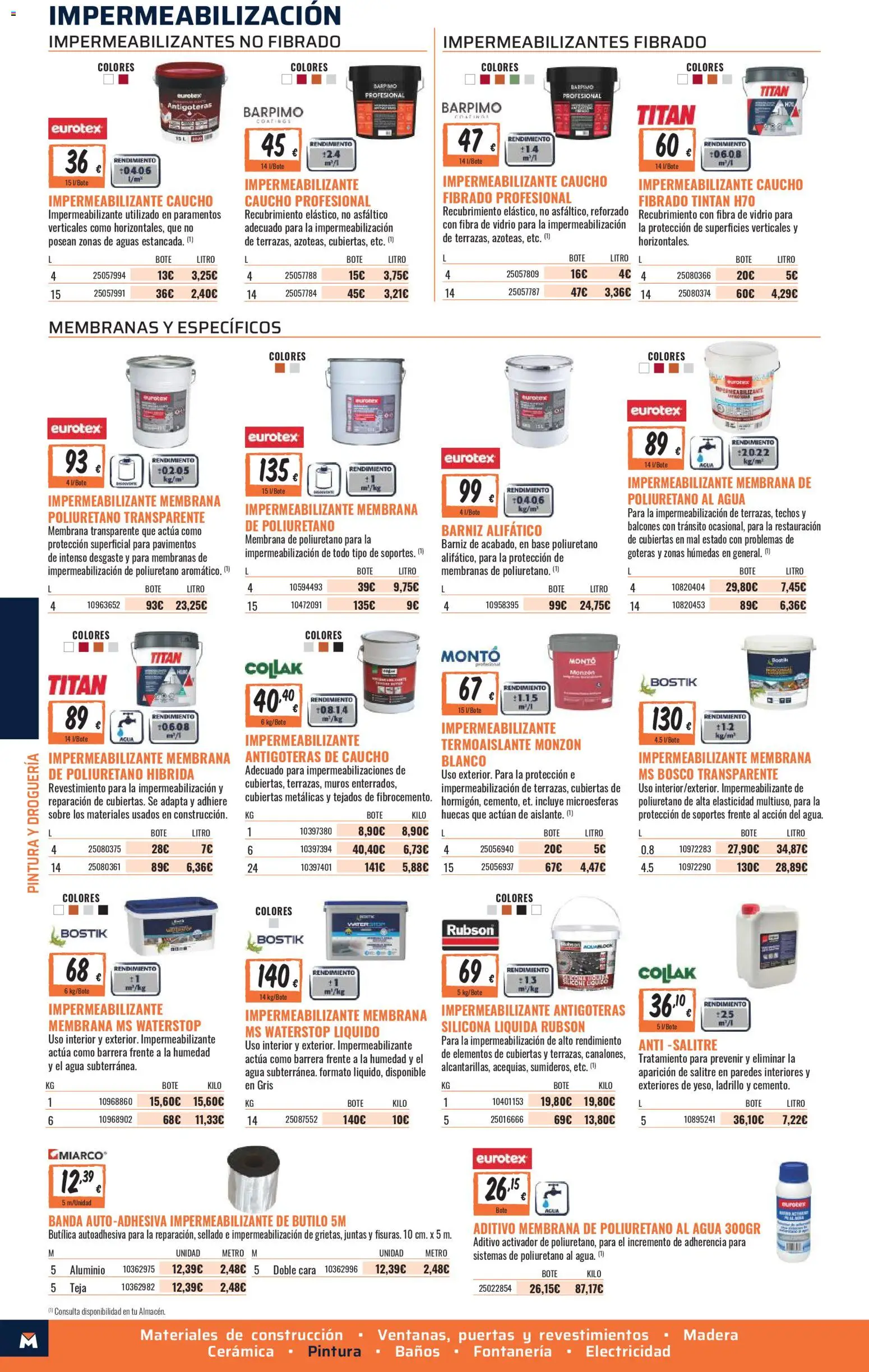 Obramat - Reformas Otono Imprenta Almacenes 25 Lleida 2026 │ válido desde el 09/10/2026 | Página: 46 | Productos: Agua, Puertas