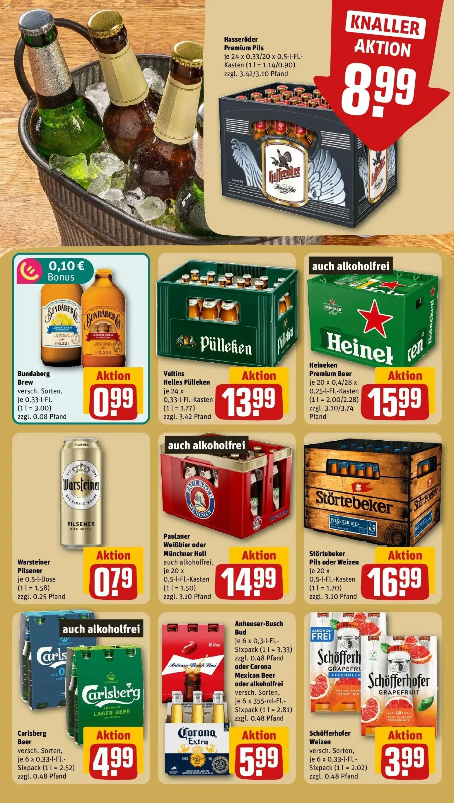 REWE Prospekt ab 19.10.2026 zum Blättern » Angebote | Seite: 23 | Produkte: Pils, Heineken, Warsteiner, Paulaner