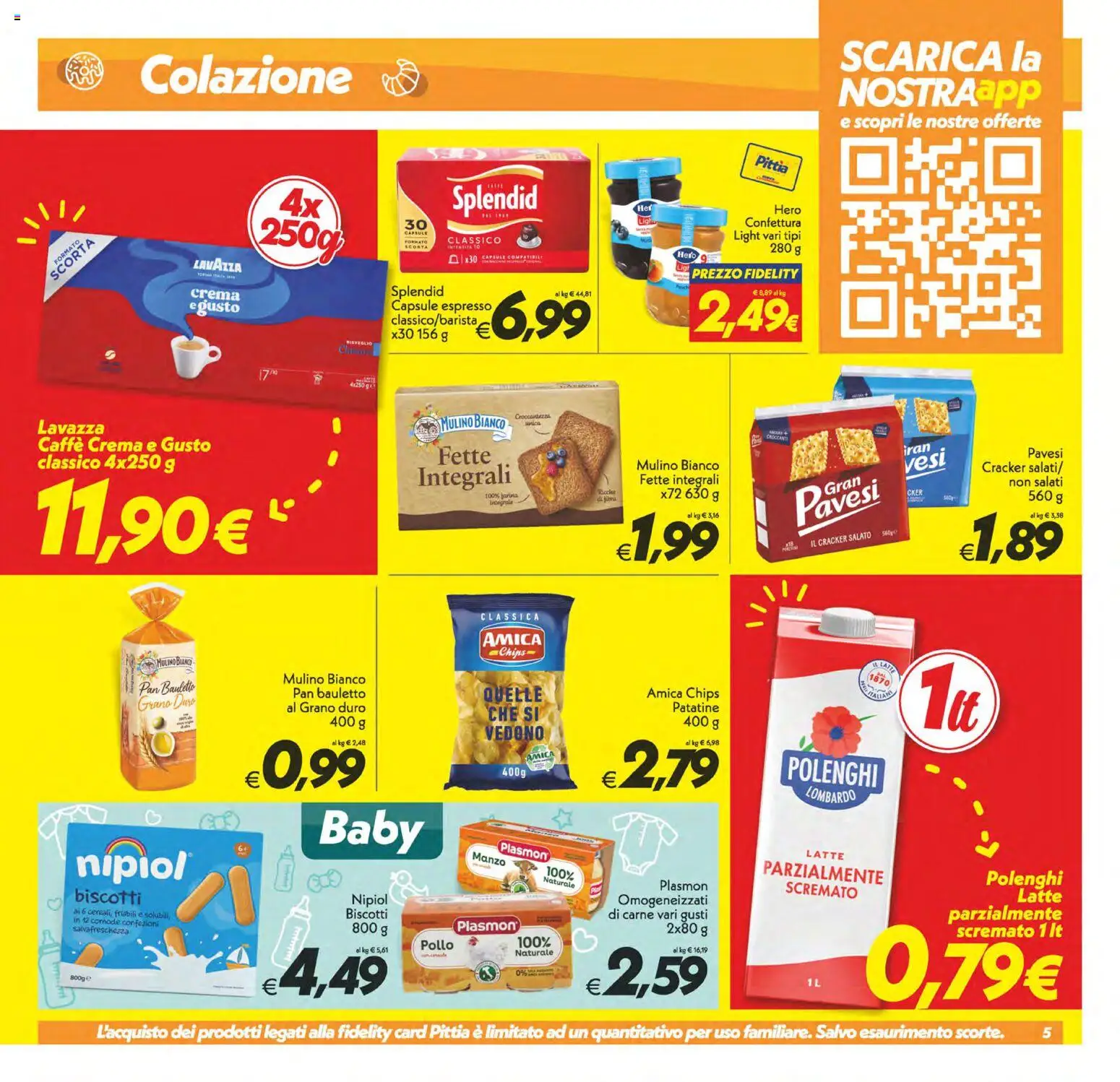 Volantino SuperConveniente del 11/09/2026 | Pagina: 5 | Prodotti: Caffè, Pollo, Patatine, Biscotti