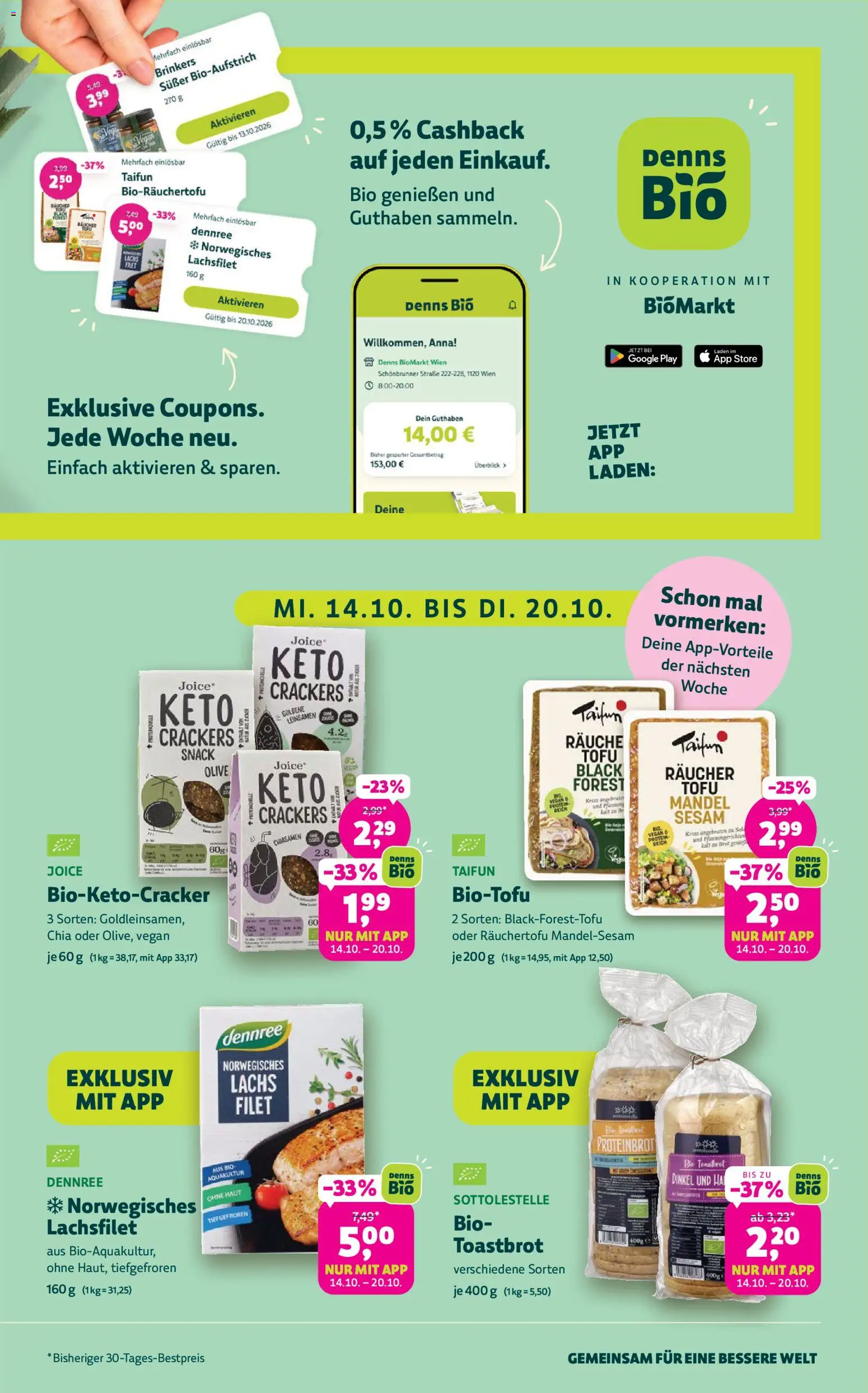 Denns BioMarkt Angebote gültig ab 07.10.2026 | Seite: 3 | Produkte: Mandel, Tofu, Lachsfilet