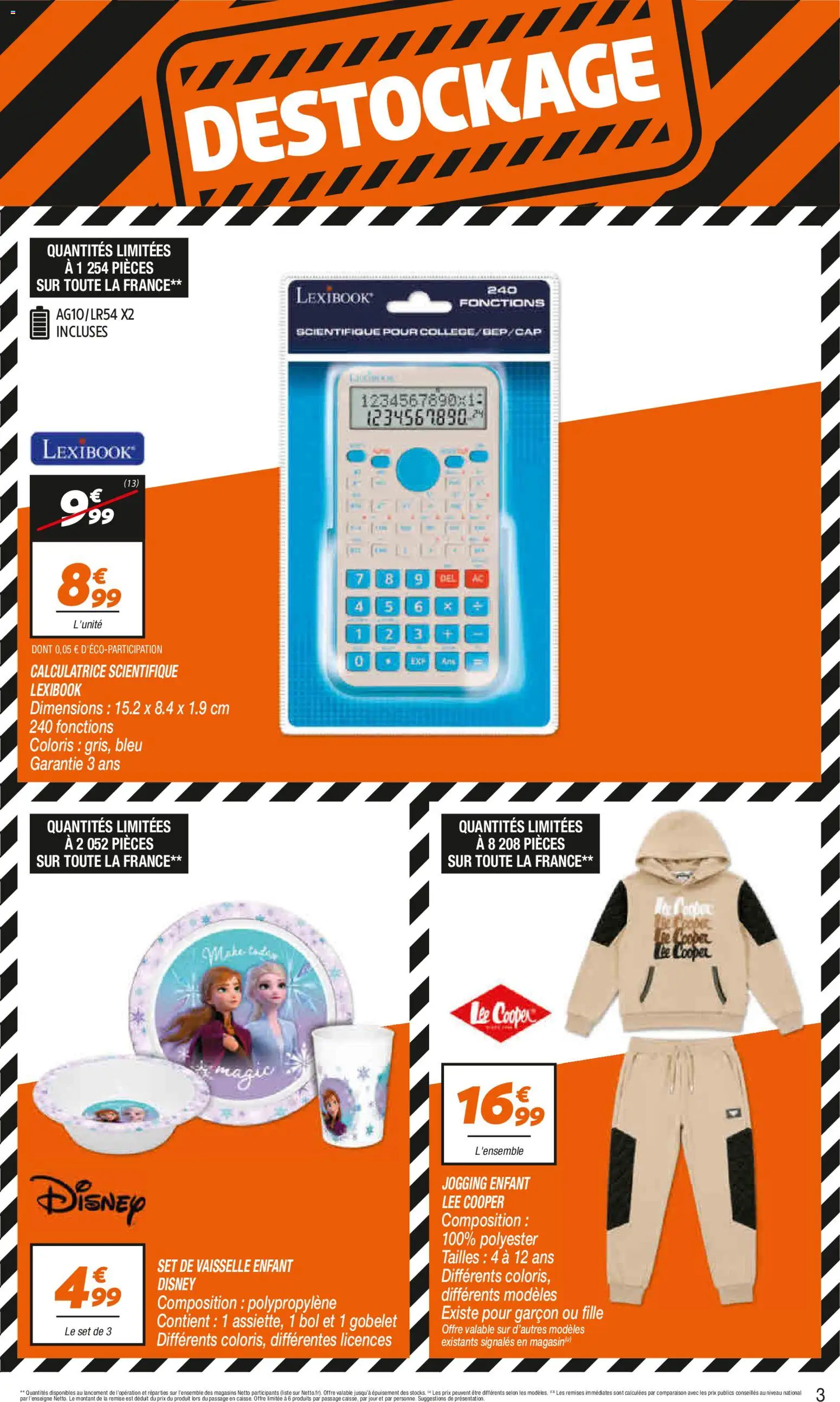 {H1} | Page: 3 | Produits: Calculatrice, Bol