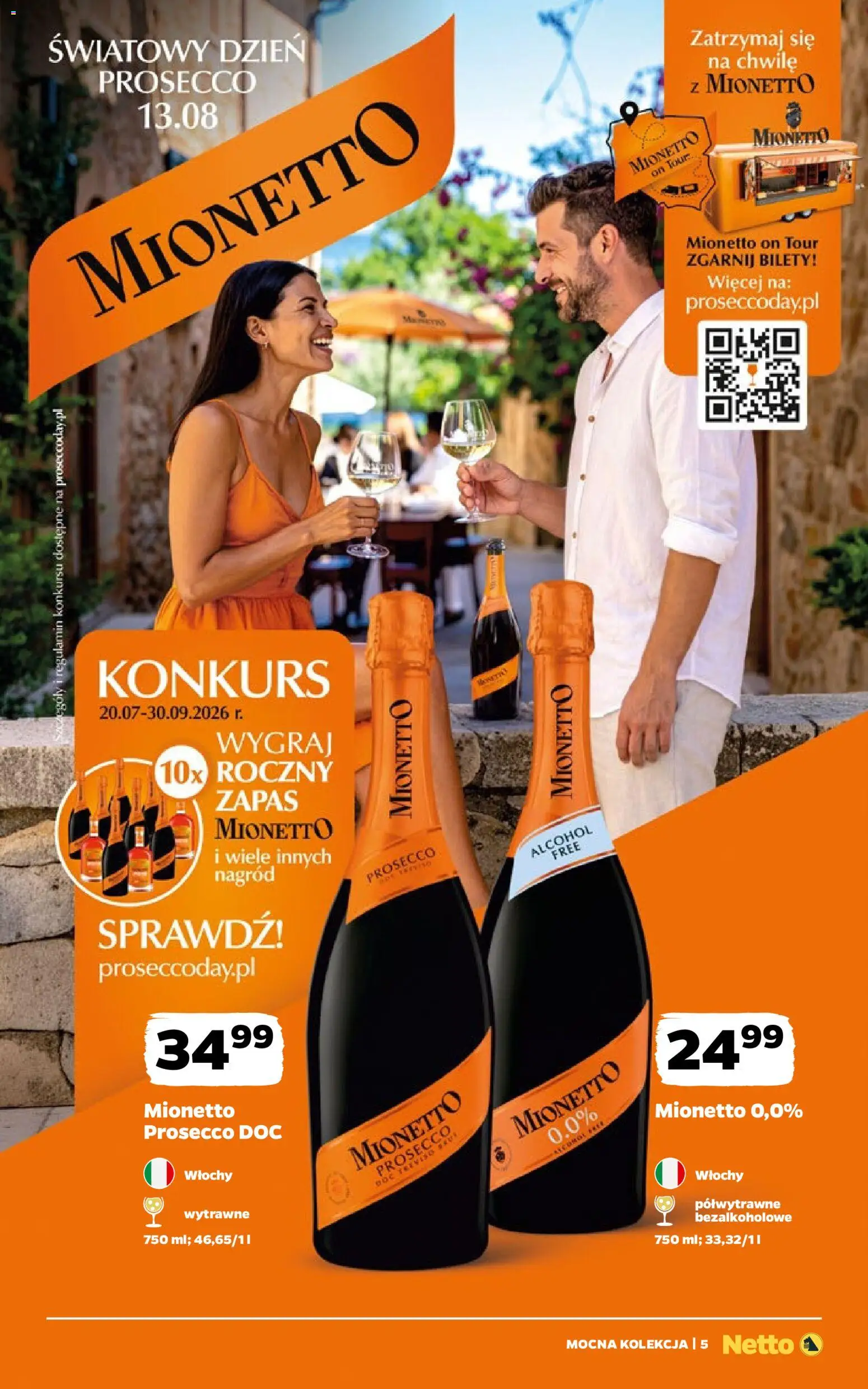 Netto gazetka - Wina od 03.08.2026 | Strona: 5 | Produkty: Mionetto prosecco, Prosecco