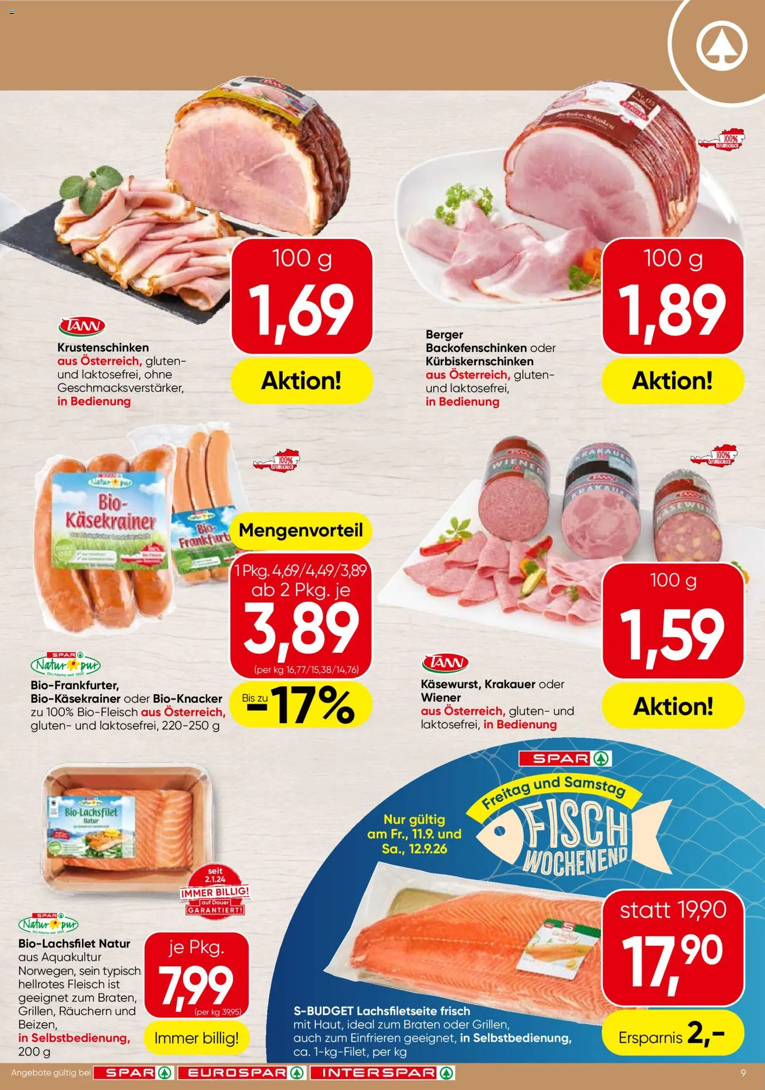 Spar - Flugblatt gültig ab 10.09.2026 | Seite: 9