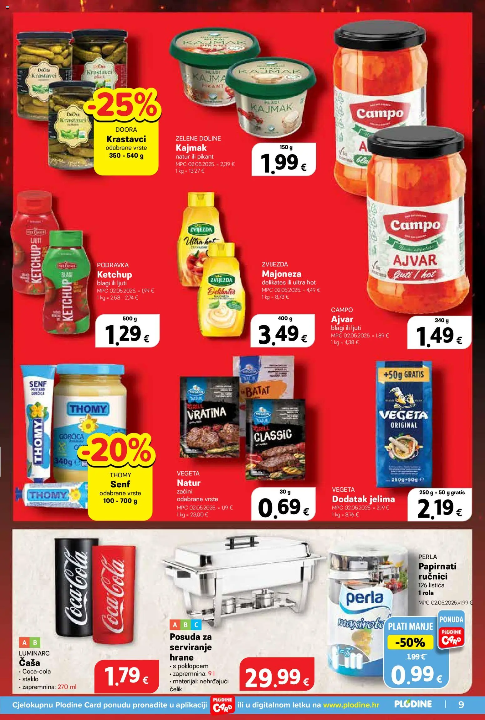 Plodine katalog | vrijedi od 12.08.2026 | Stranica: 9 | Proizvodi: Podravka, Krastavci, Začini, Vegeta