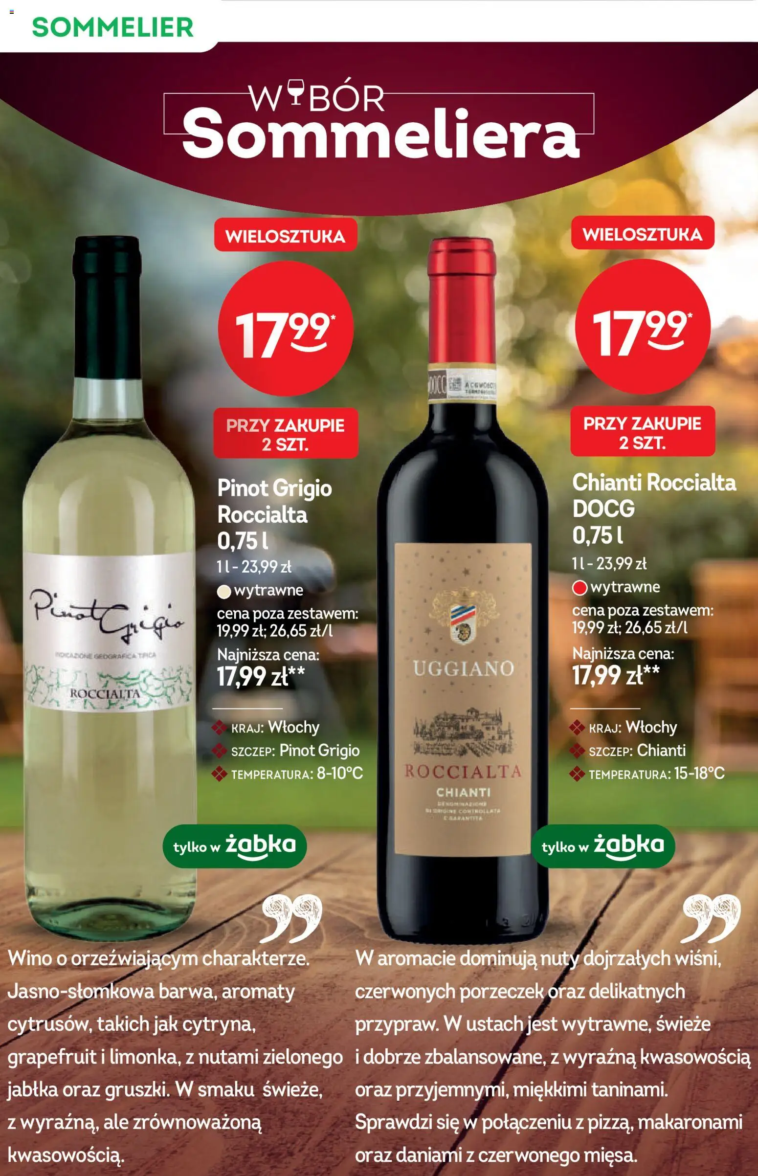 Żabka gazetka - Katalog win od 16.09.2026 | Strona: 12 | Produkty: Chianti, Wino, Jabłka, Pinot Grigio