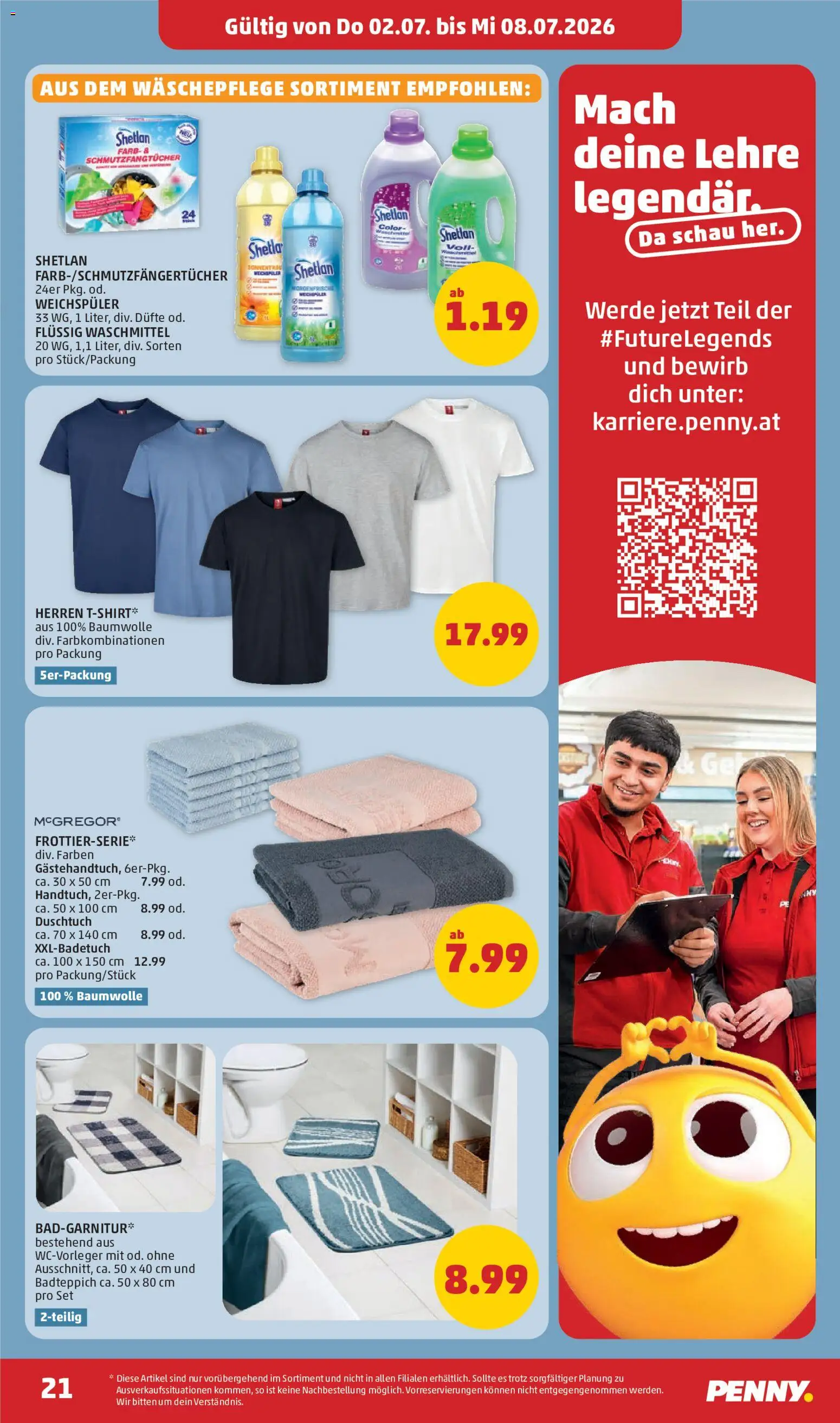 Penny Markt Flugblatt gültig ab 02.07.2026 | Seite: 21 | Produkte: Weichspüler, Waschmittel