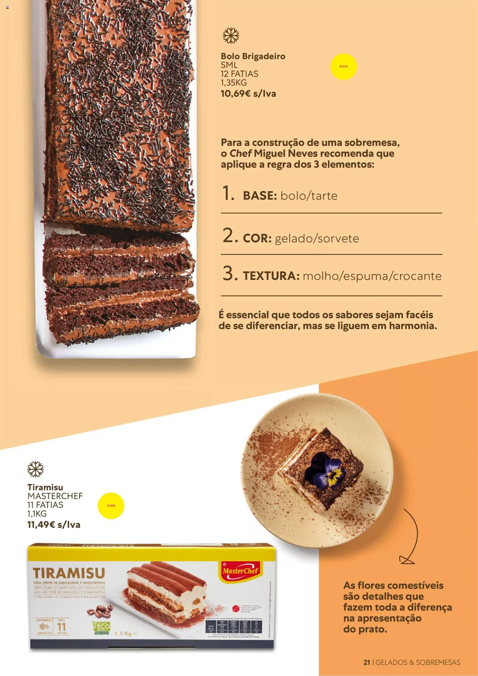 Recheio Catálogo de Gelados  Sobremesas │ válido de 26/06/2026 | Página: 21 | Produtos: Flores, Sobremesas, Tiramisù, Base