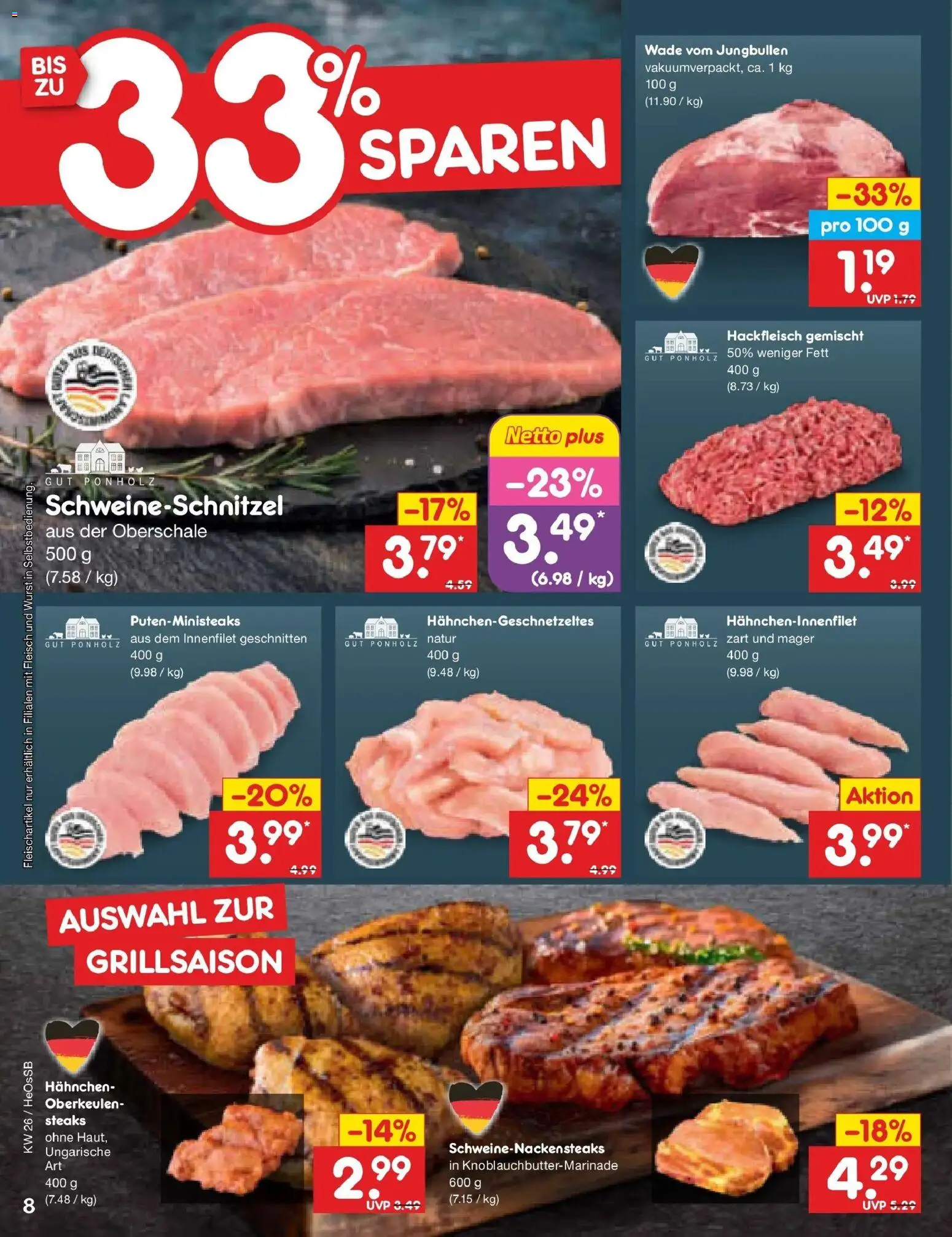Netto Marken-Discount Prospekt Kröpelin – gültig ab 21.06.2026 | Seite: 10 | Produkte: Hahnchen, Wurst, Fleisch, Hackfleisch