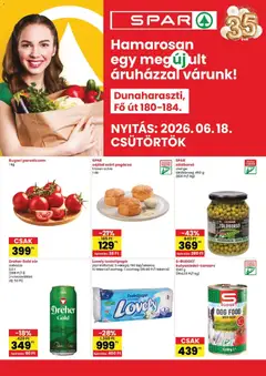 Spar Dunaharaszti üzlet megújulás - amely érvényes a következő dátumtól: 18.06.2026