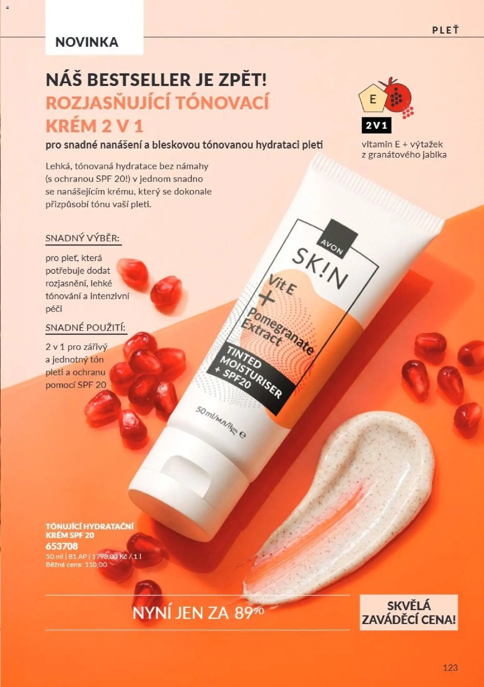 Avon Katalog 10/2026 od 01.10.2026 | Strana: 123 | Produkty: Jablka, Krém, Hydratační krém
