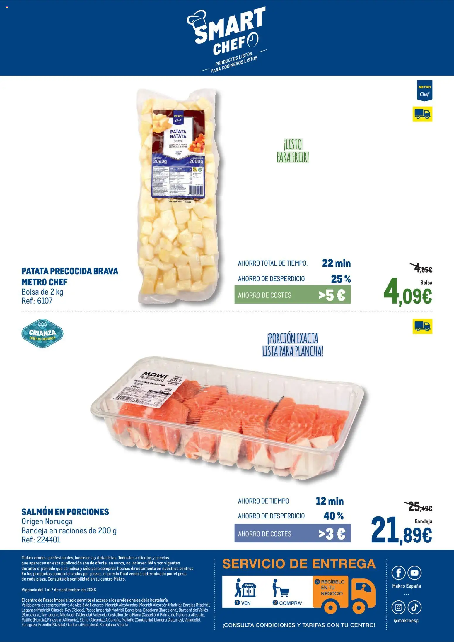 Makro Fresco Península │ válido desde el 01/09/2026 | Página: 6 | Productos: Salmón, Bolsa, Plancha, Bandeja