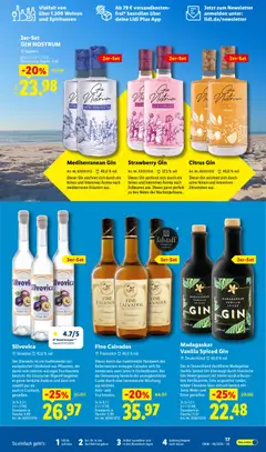 Lidl Prospekt Wein & Spirituosen ab 01.08.2026 gültig | Seite: 17 | Produkte: Birne, Gin, Erdbeeren