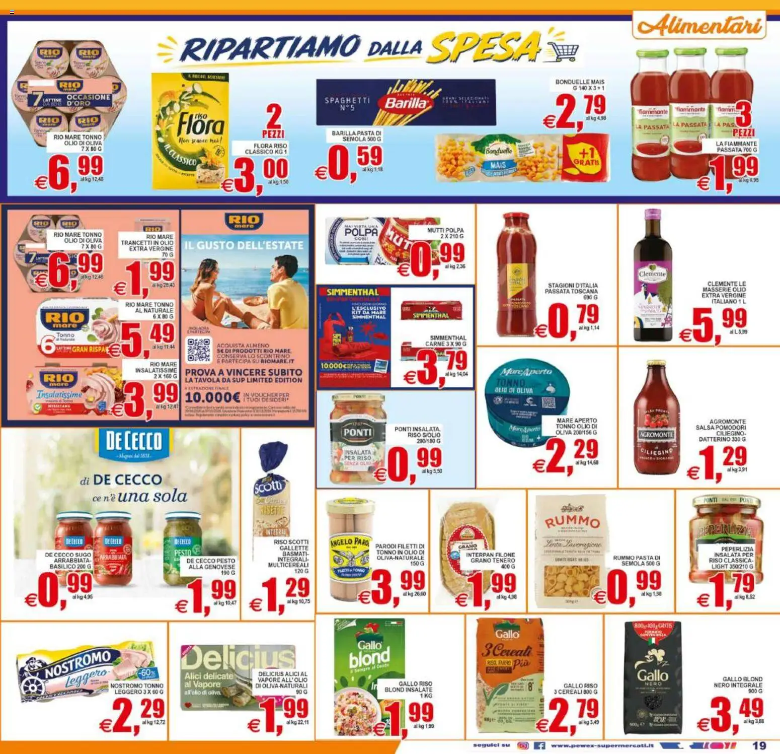 Volantino Pewex del 21/08/2026 | Pagina: 19 | Prodotti: Riso, Olio, Carne, Alici