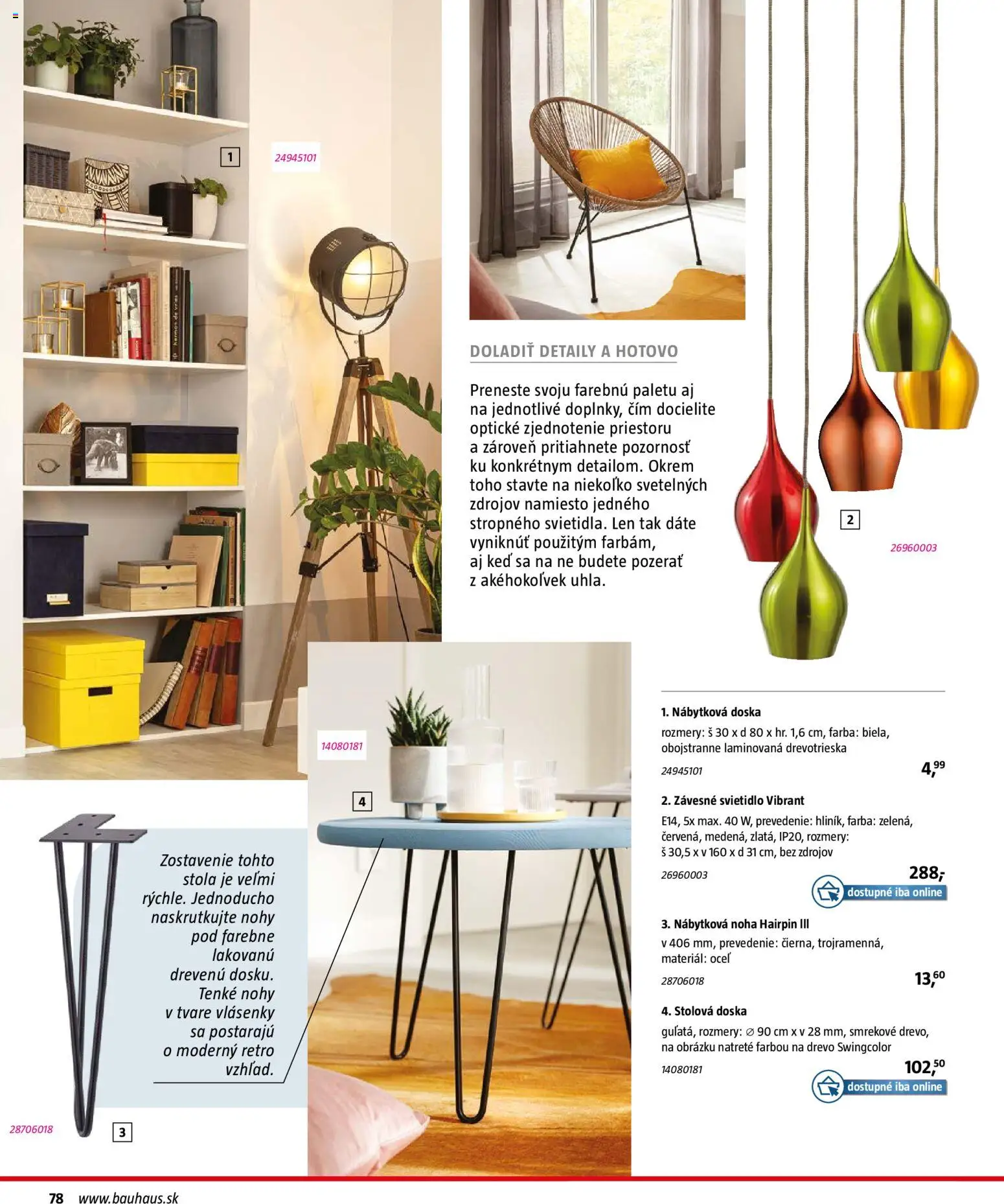 Nové Bauhaus akcie – leták je platný od 03.08.2026 | Strana: 78 | Produkty: Závesné svietidlo, Svietidlo
