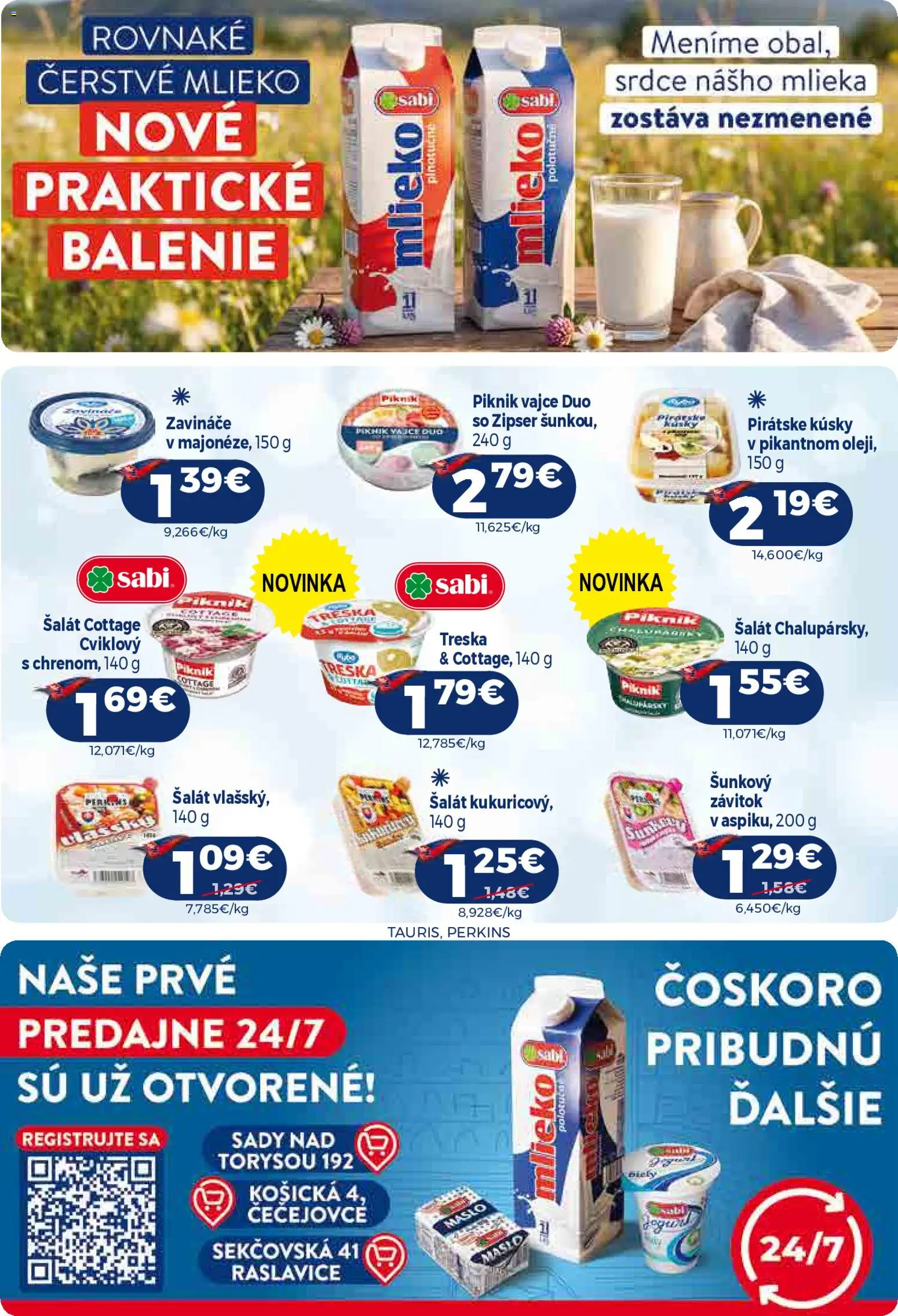 Nové Milk Agro akcie – leták je platný od 21.10.2026 | Strana: 7 | Produkty: Maslo, Mlieko, Šalát, Treska