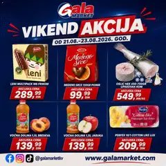 Gala MARKET katalog Vikend akcija - pregled Gala MARKET kataloga - važi od 21.08.2026