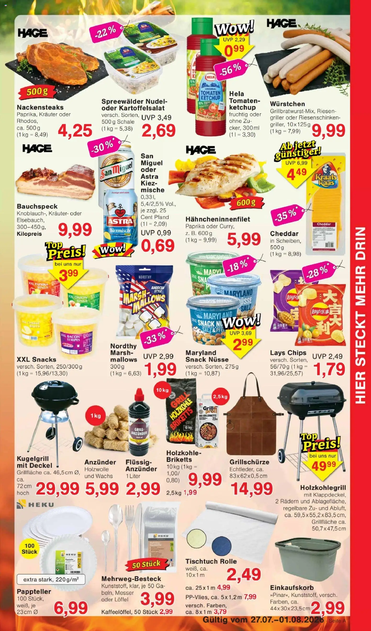 Jawoll Prospekt – gültig ab 27.07.2026 | Seite: 5 | Produkte: Nackensteaks, Astra, Salz, Ketchup