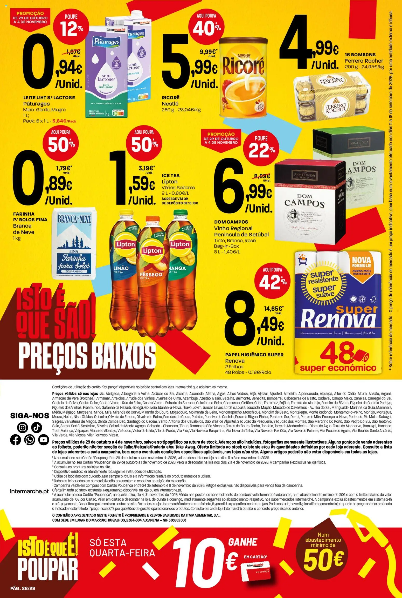 Intermarché folheto Contact │ válido de 29/10/2026 | Página: 28 | Produtos: Papel higiénico, Nestlé, Vinho, Brinquedos