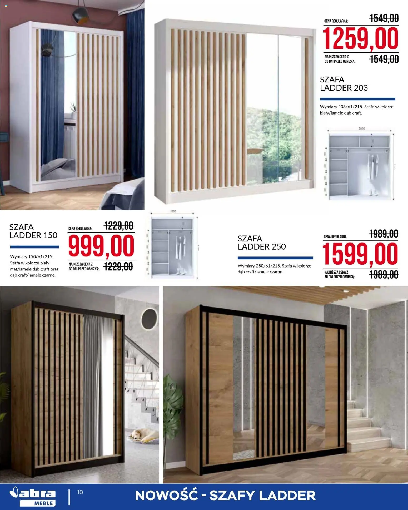 Abra meble gazetka od 06.05.2026 | Strona: 18 | Produkty: Szafa