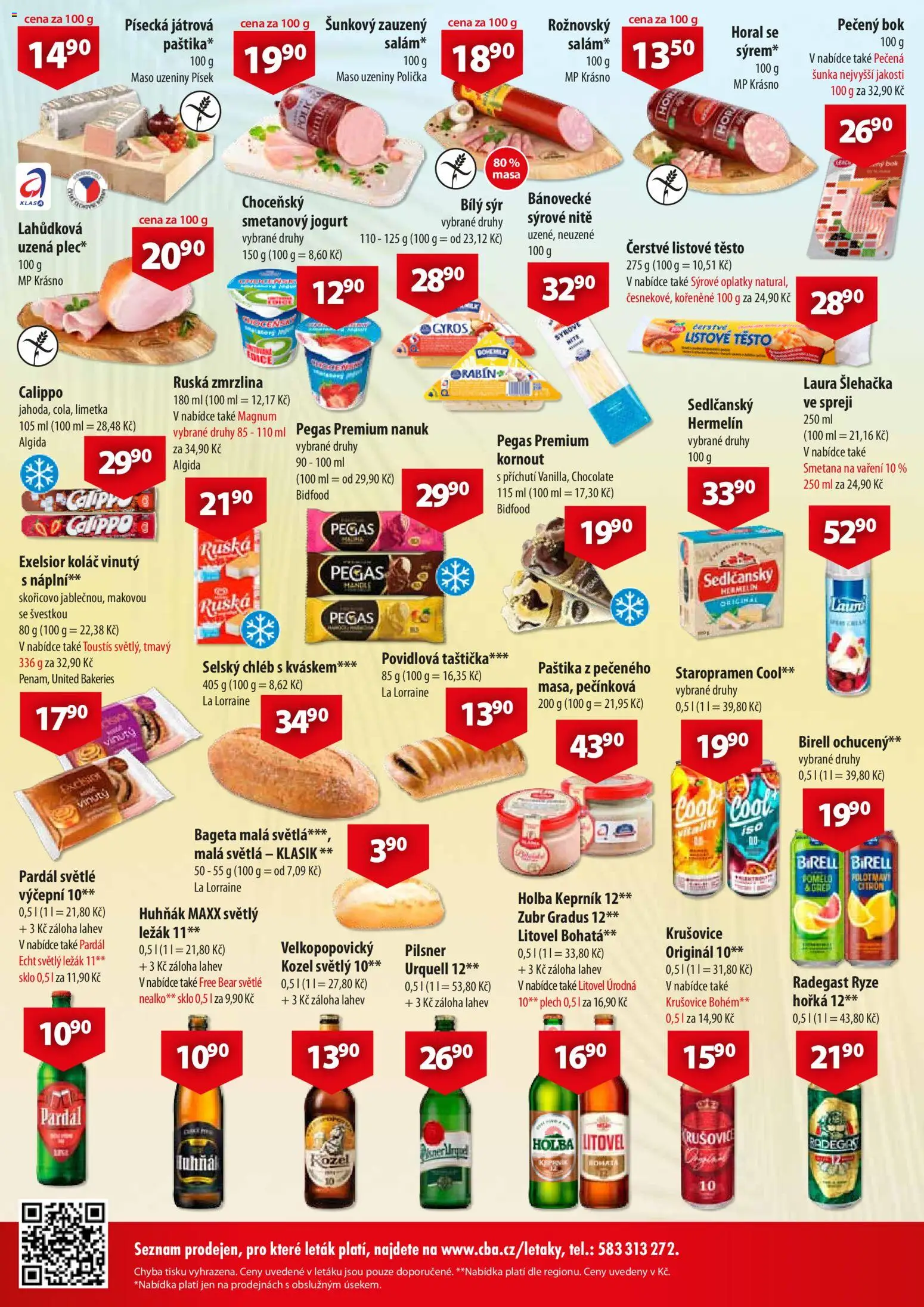 CBA leták - Market od 08.07.2026 | Strana: 2 | Produkty: Smetanový jogurt, Pardál, Radegast, Krušovice