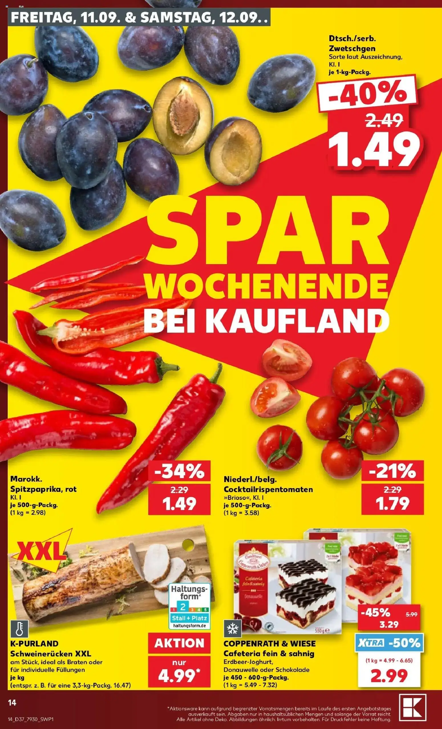 Prospekt Kaufland ab 07.09.2026 » Angebote Online zum Blättern | Seite: 23 | Produkte: Schokolade, Zwetschgen, Schweinerucken