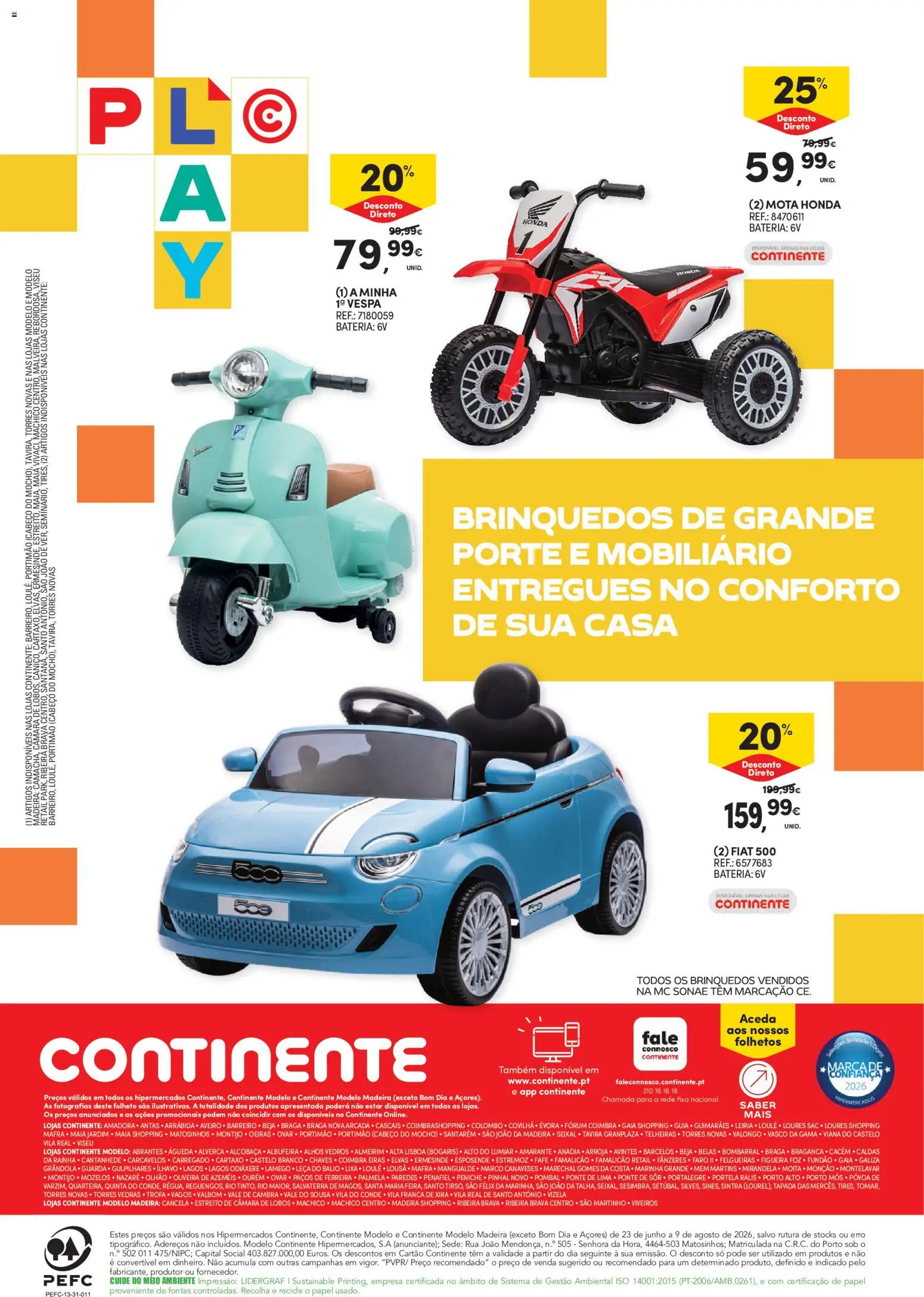 Continente - Férias de Verão  Abre espaço para a distração │ válido de 23/06/2026 | Página: 48 | Produtos: Lixa, Alhos, Bateria