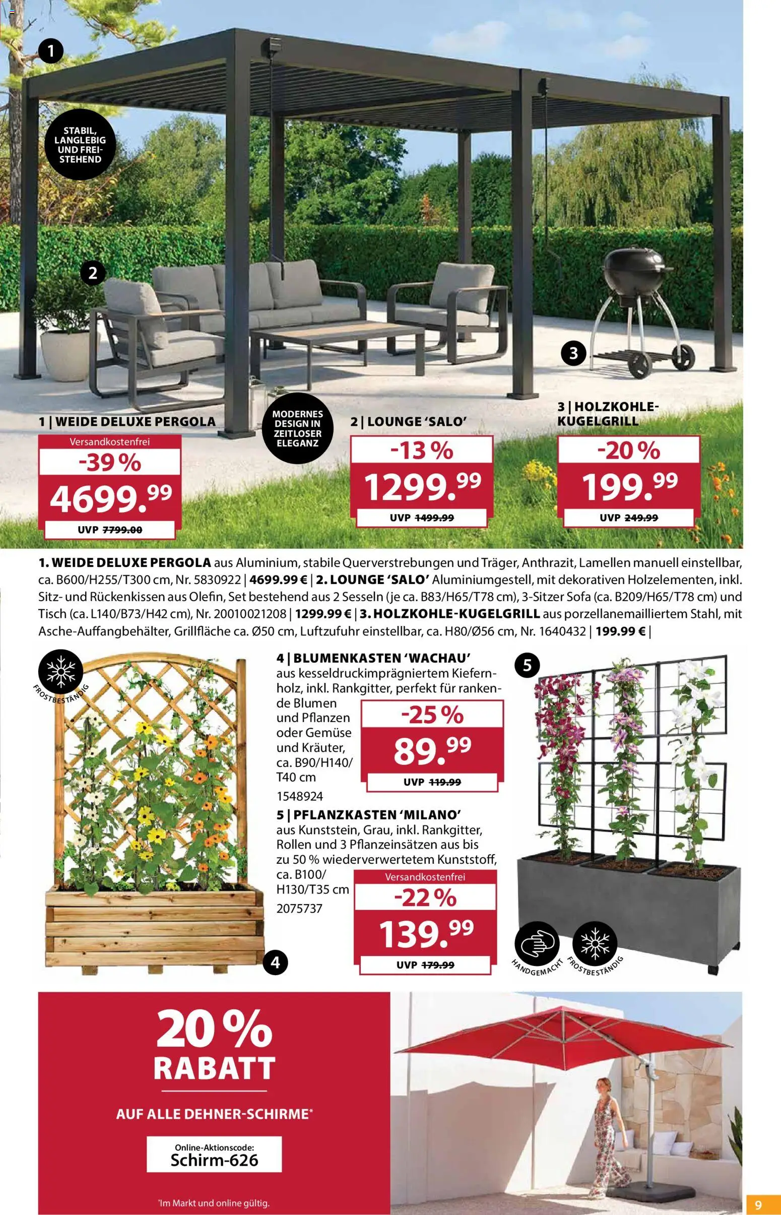Dehner Prospekt – gültig ab 10.06.2026 | Seite: 9 | Produkte: Sofa, Tisch, Blumen, Gemüse
