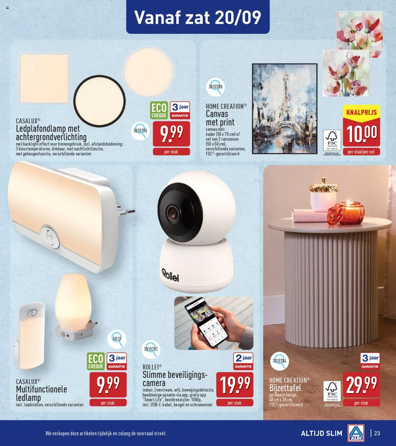 {H1} | Pagina: 23 | Producten: Camera, Canvas, Ledlamp