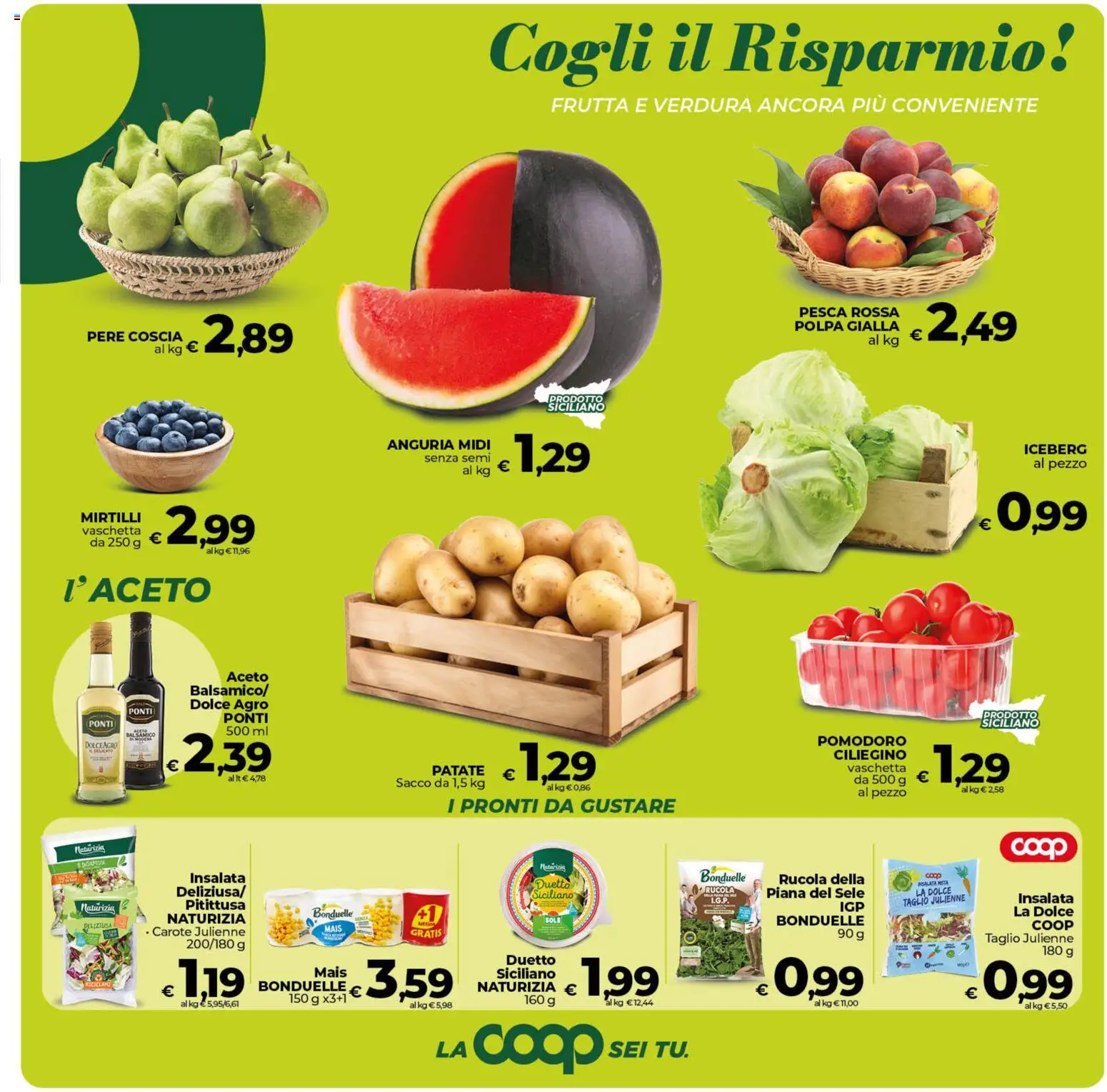 Volantino COOP del 09.06.2026 | Pagina: 13 | Prodotti: Rucola, Patate, Frutta, Mais