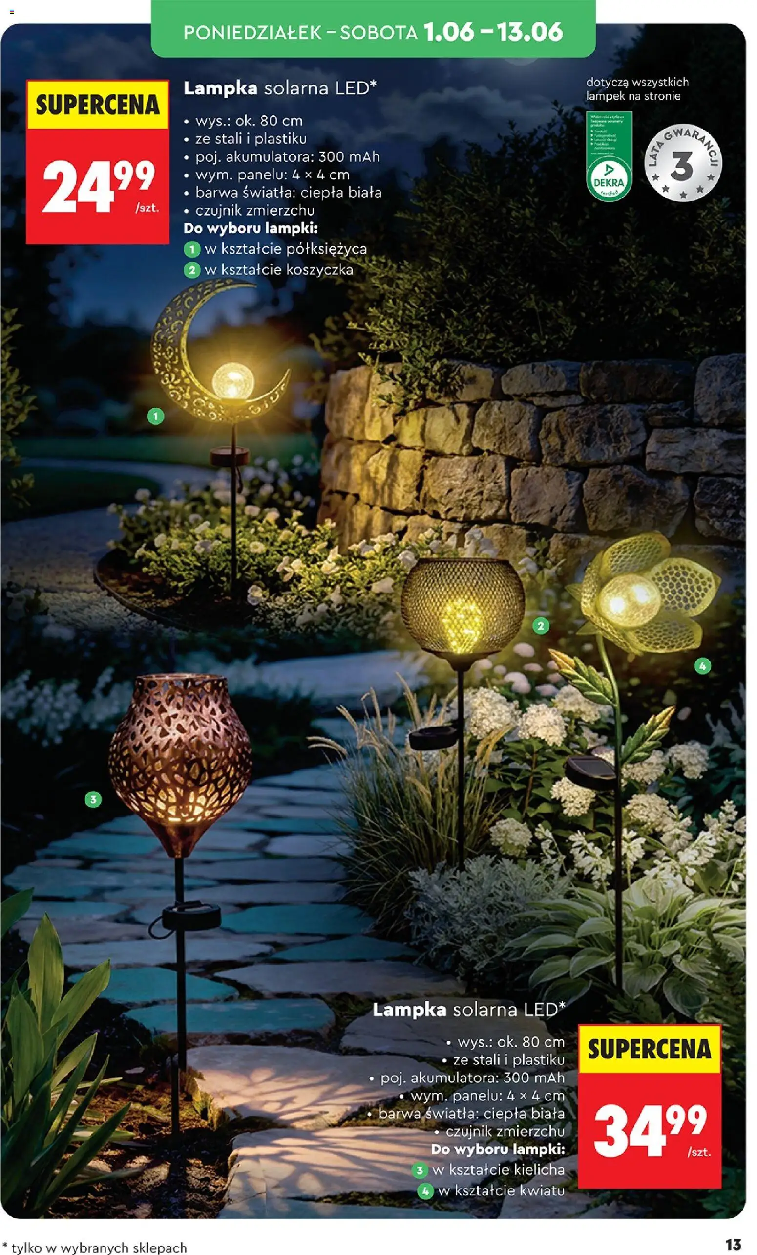 Biedronka gazetka - Hity i inspiracje od 30.05.2026 | Strona: 13 | Produkty: Lampki
