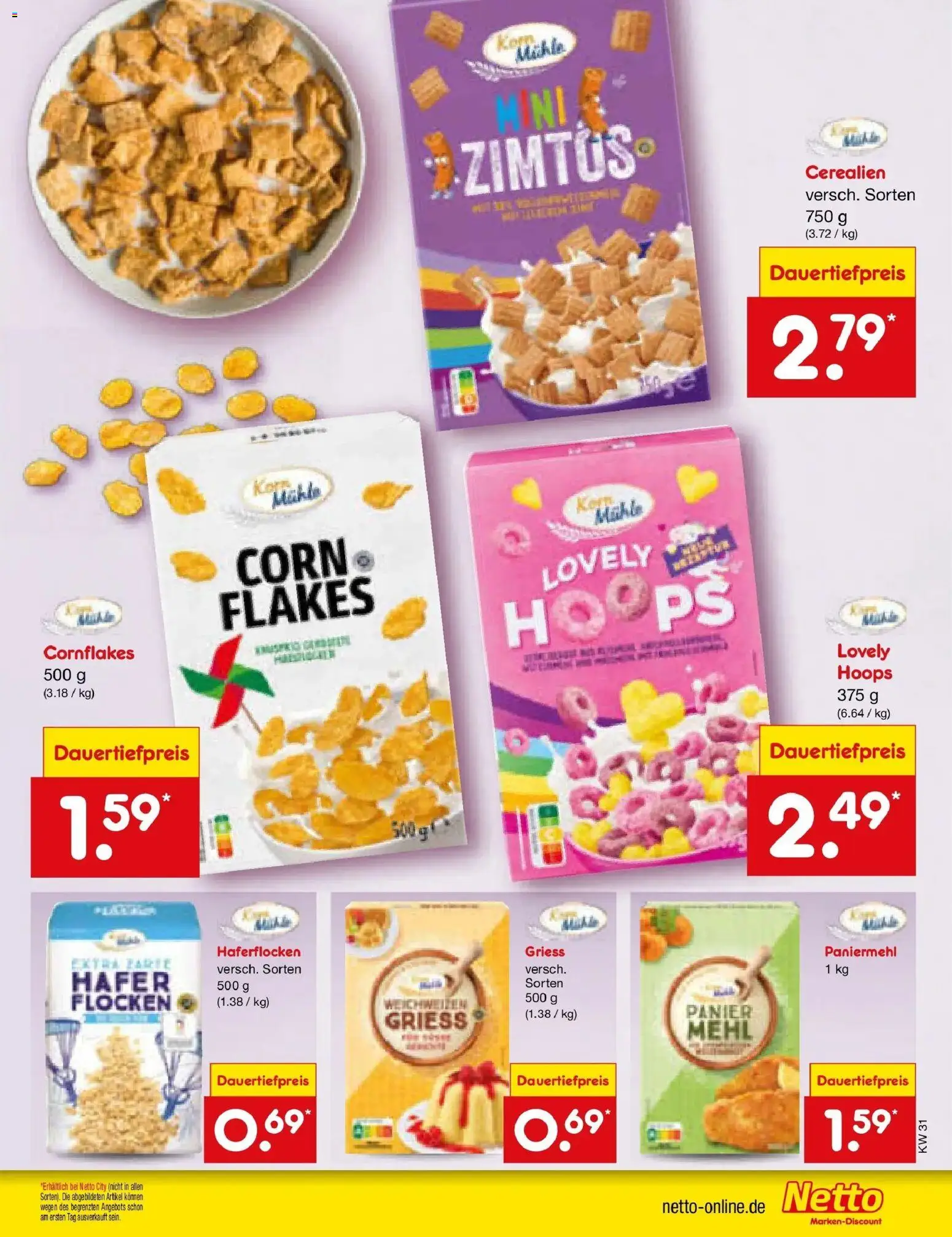 Netto Marken-Discount Prospekt Kruft – gültig ab 27.07.2026 | Seite: 15 | Produkte: Mehl, Flocken