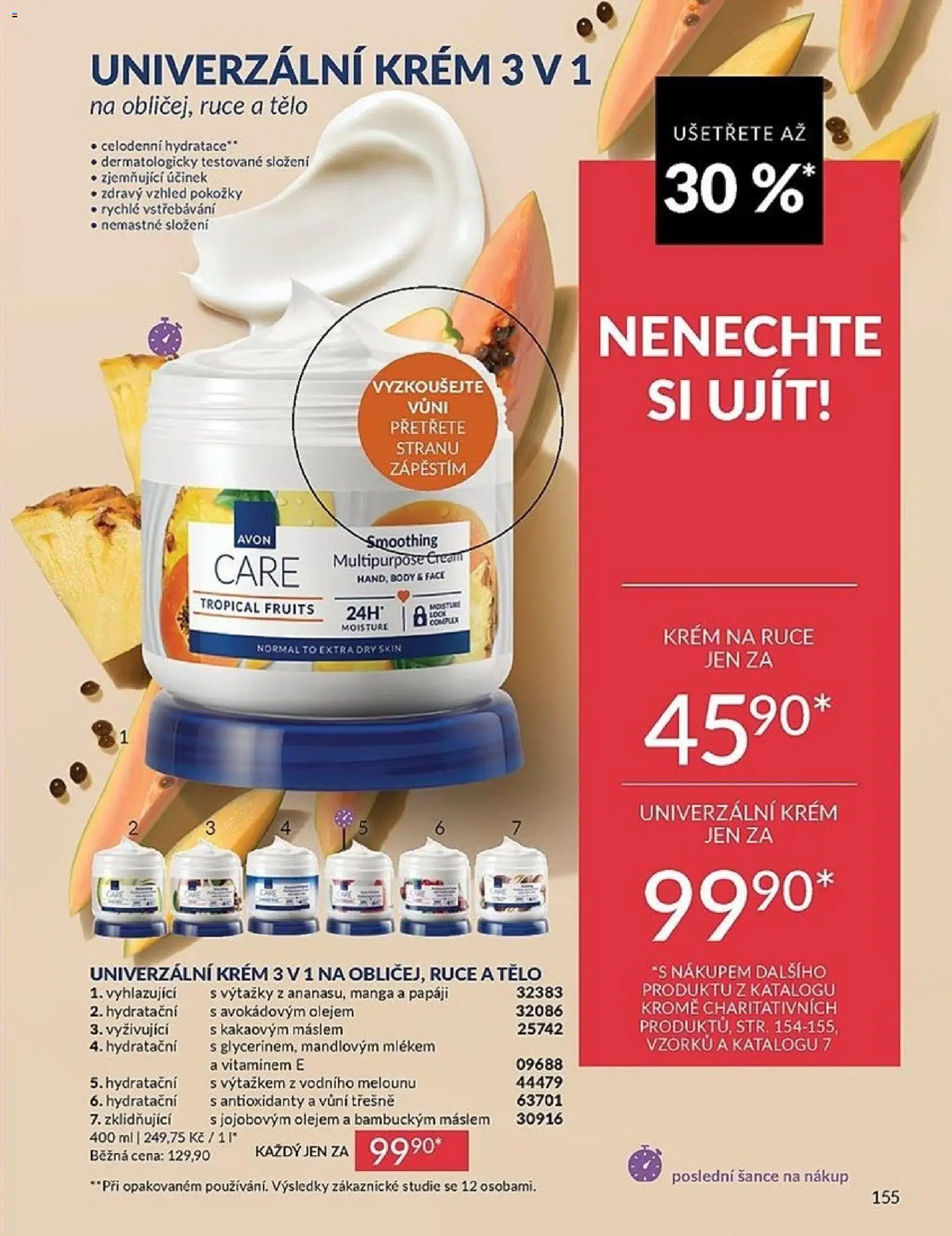 Avon Katalog 06/2026 od 01.06.2026 | Strana: 155 | Produkty: Krém na ruce, Třešně, Krém, Body