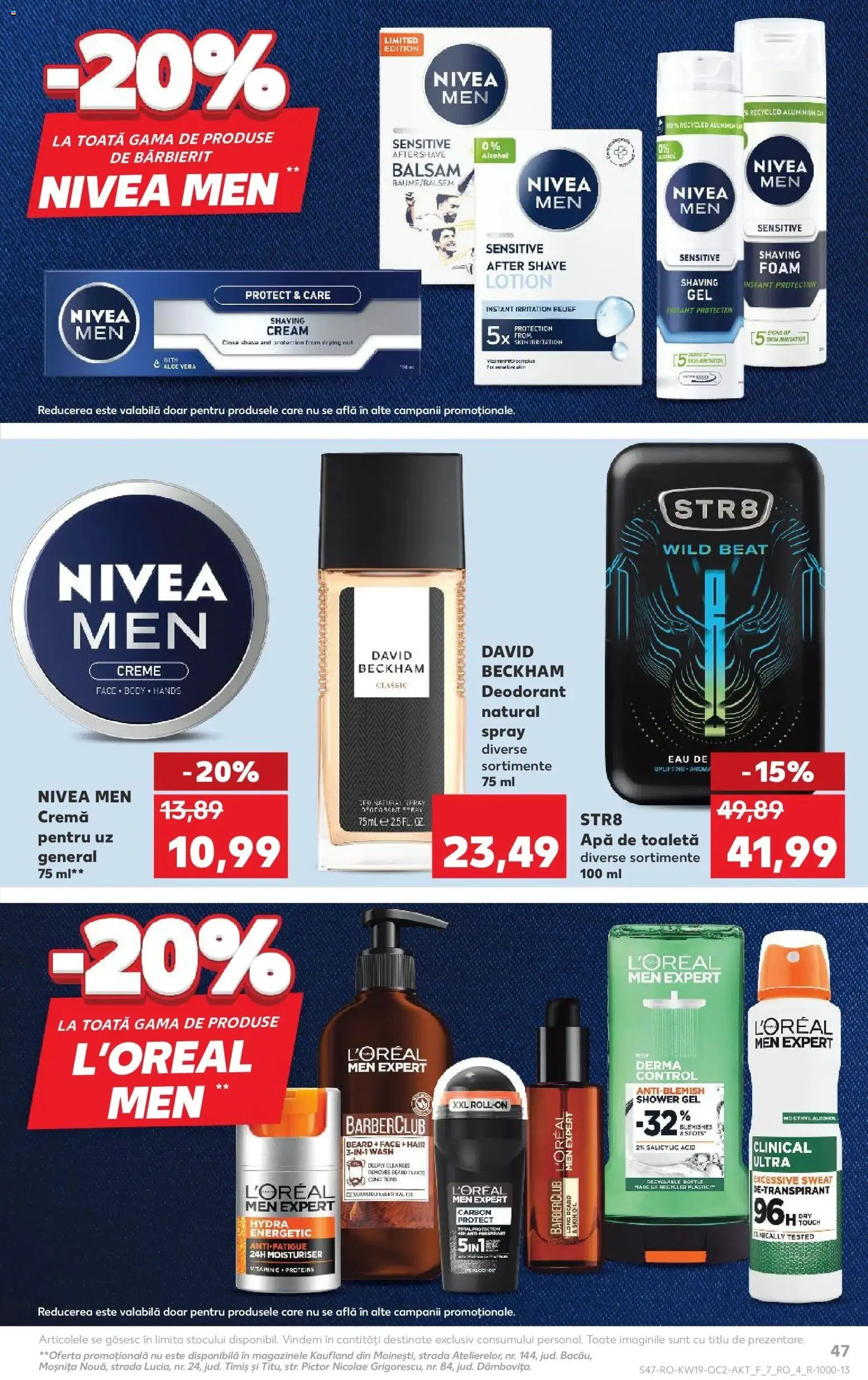 Noul catalog Kaufland – valabil de la 06.05.2026 | Pagină: 47 | Produse: After shave, Aloe vera, Cremă, Deodorant