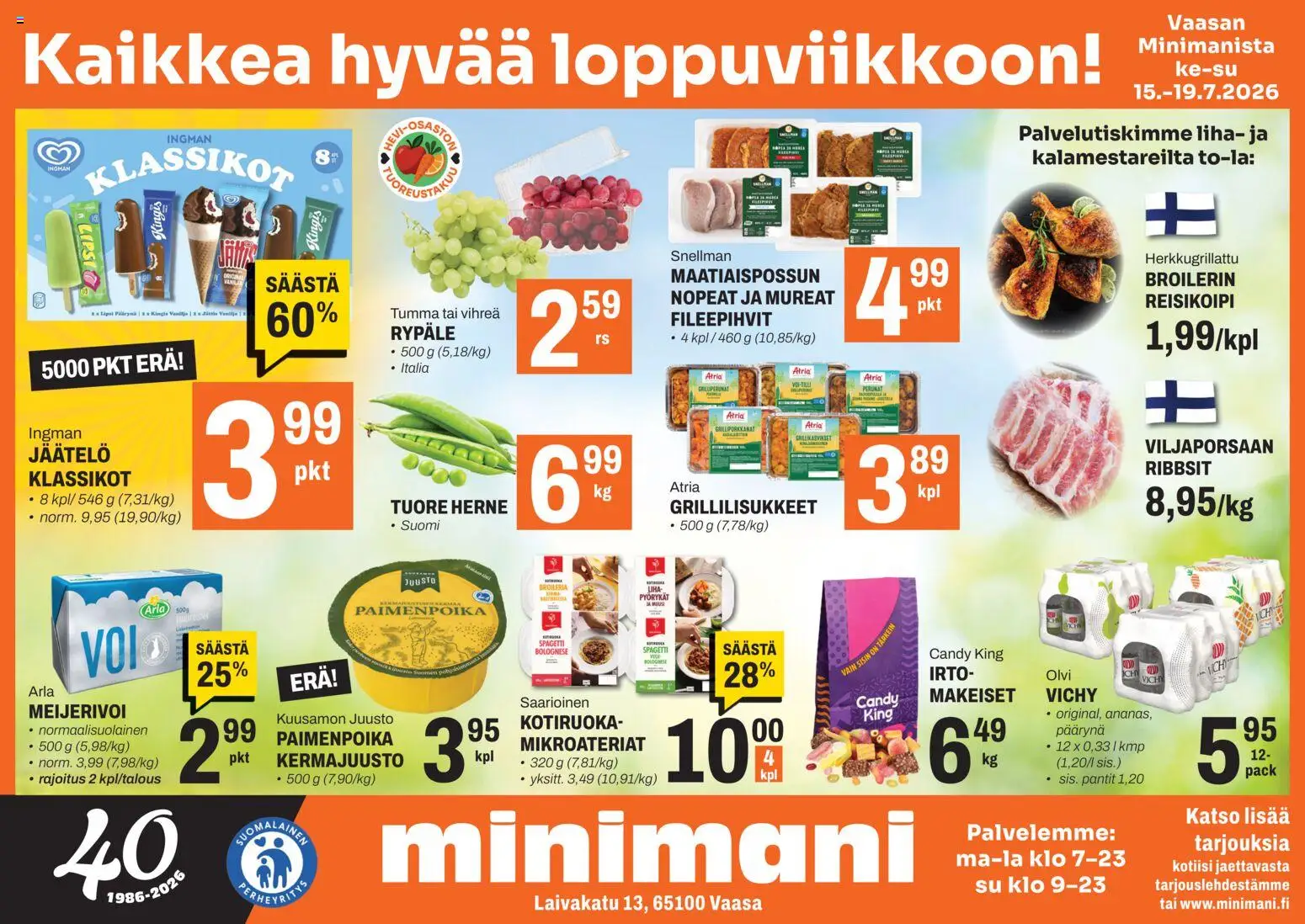 Minimani Tarjoukset - Vaasa 15/07/2026 alkaen catalogue cover