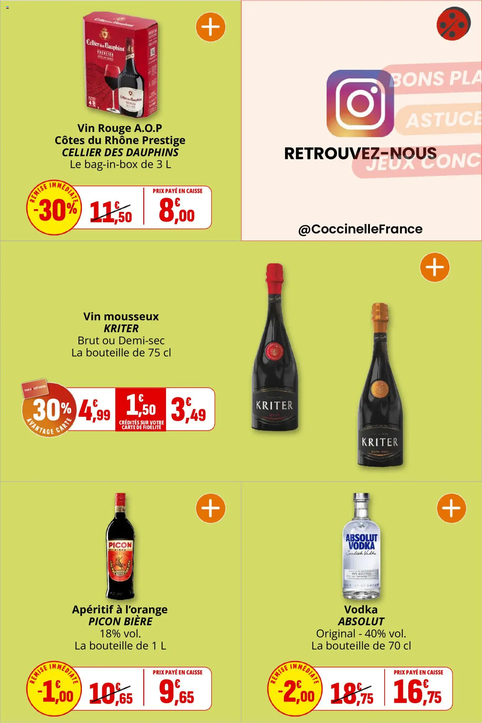 {H1} | Page: 35 | Produits: Vin mousseux, Collier, Bouteille, Bière