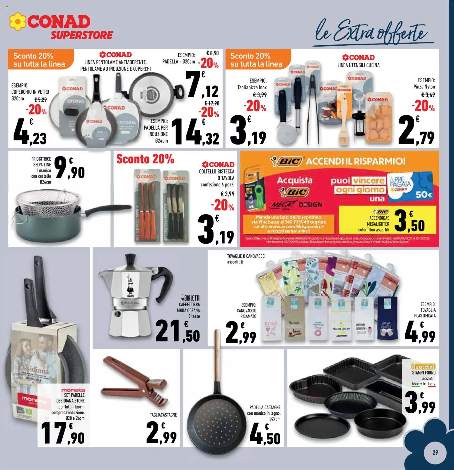 Volantino Conad del 21/10/2026 | Pagina: 29 | Prodotti: Caffettiera, Coperchio, Coltelli, Bistecca