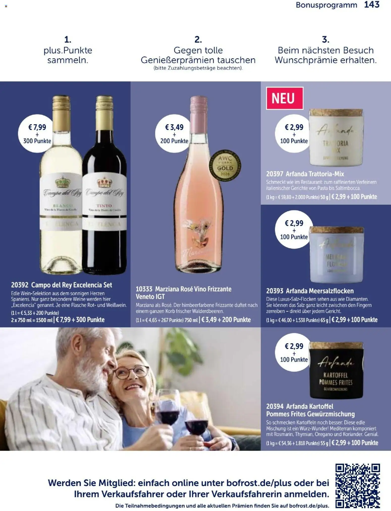 Bofrost Katalog – gültig ab 07.09.2026 | Seite: 143 | Produkte: Pommes, Pommes frites, Salz, Pasta