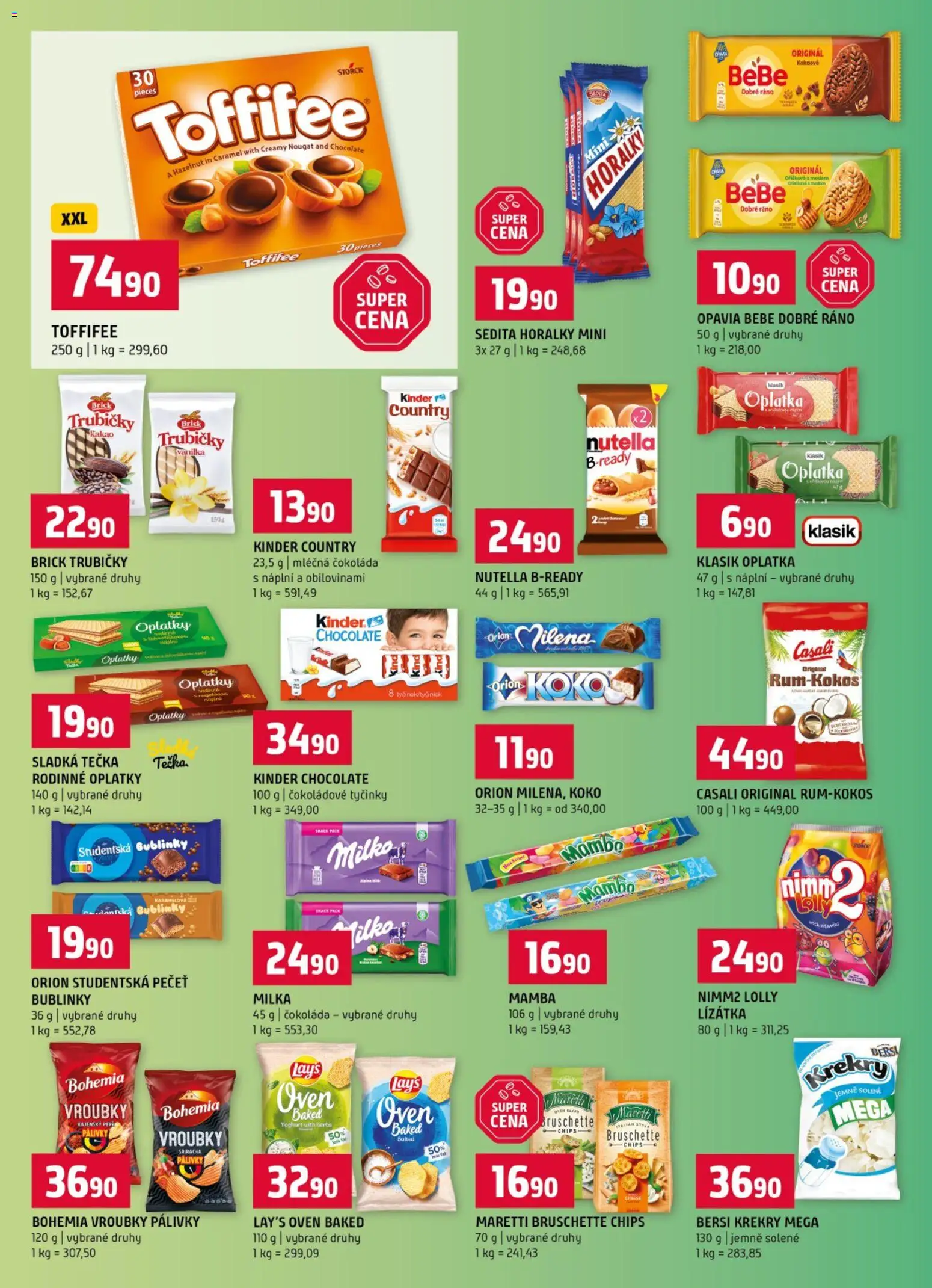 Terno leták od 01.07.2026 | Strana: 8 | Produkty: Čokoláda, Toffifee, Tyčinky, Studentská pečeť