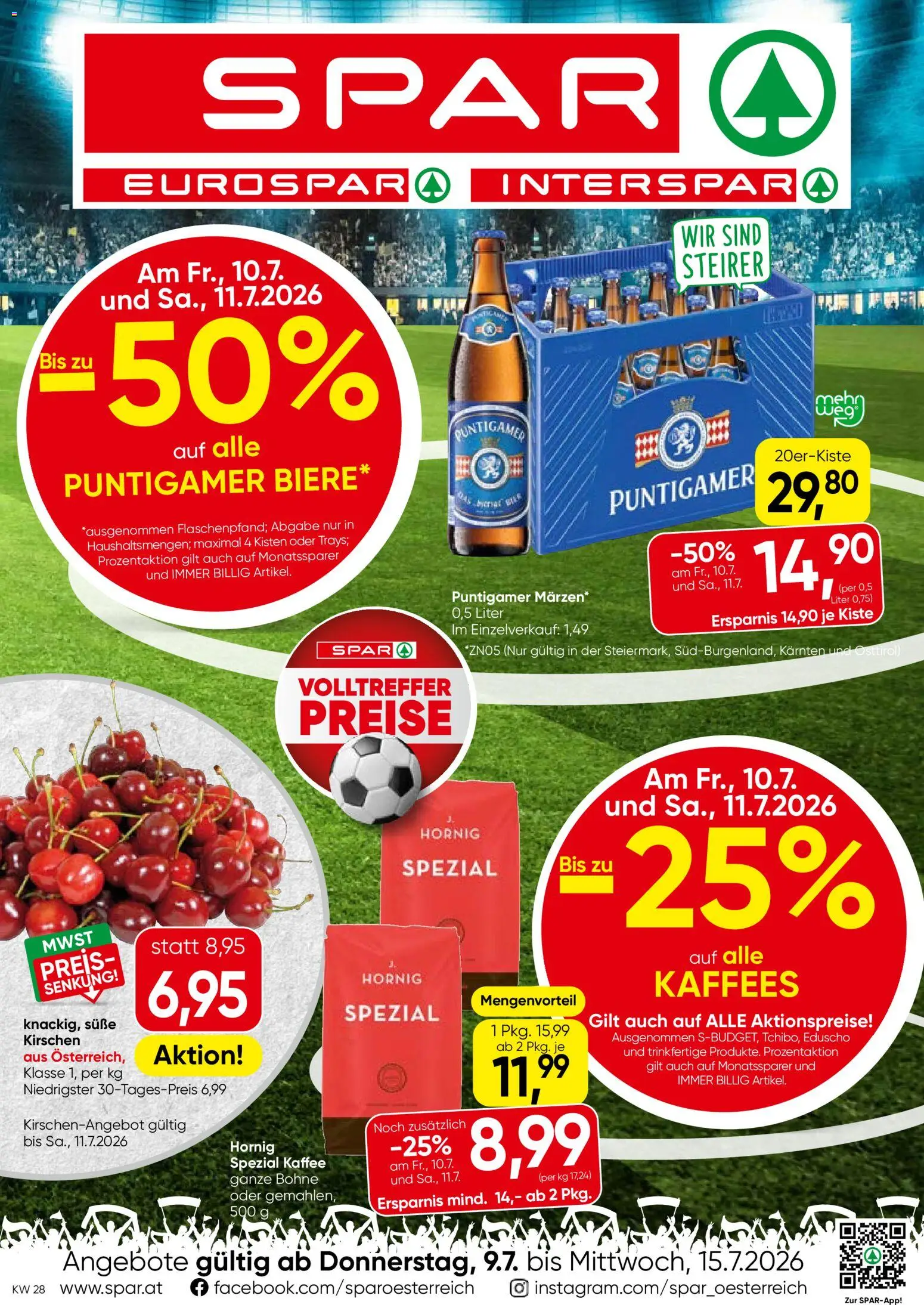 Spar Flugblatt - Steiermark gültig ab 09.07.2026 | Seite: 1 | Produkte: Kaffee