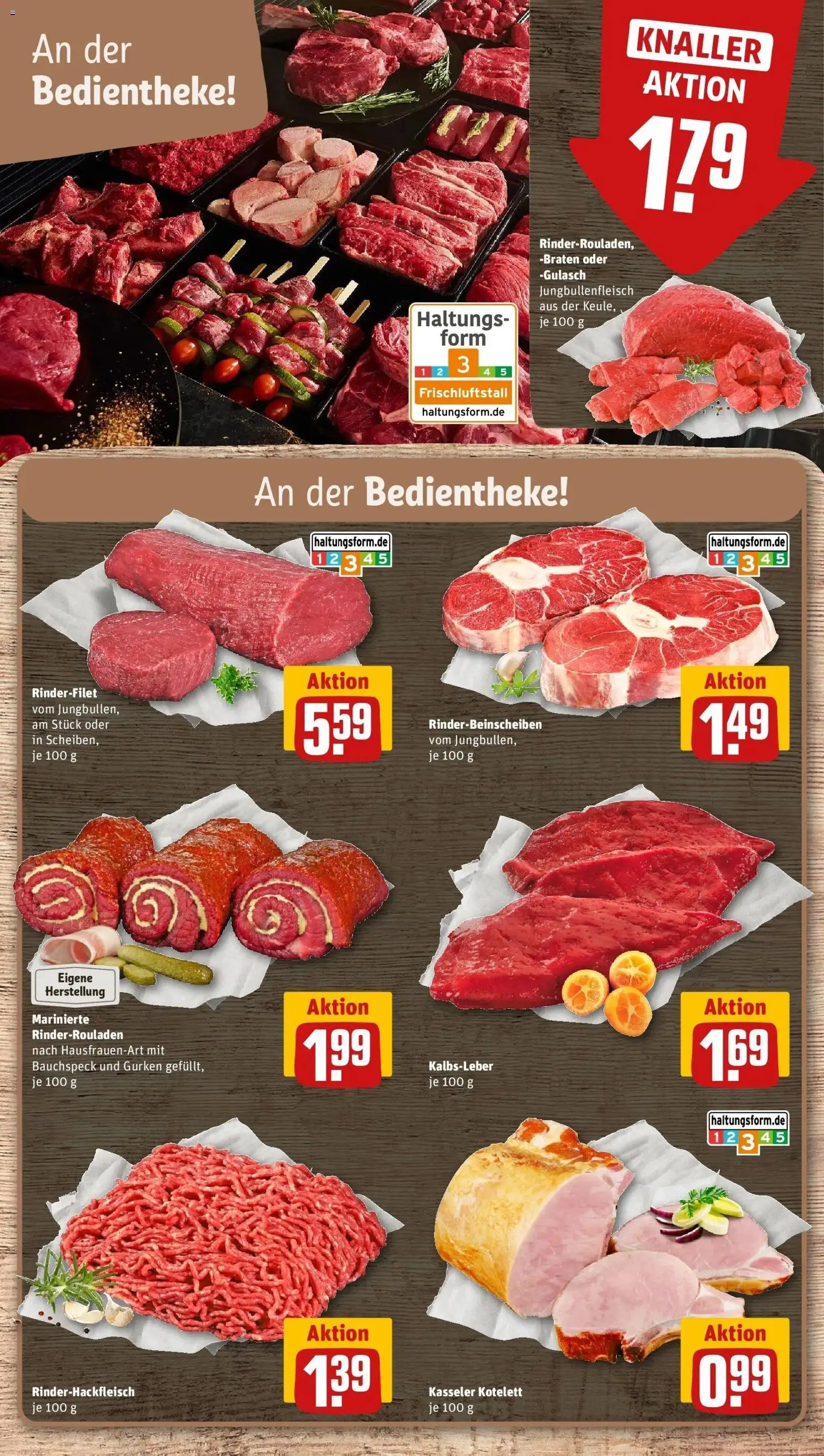 REWE Prospekt ab 26.10.2026 zum Blättern » Angebote | Seite: 8 | Produkte: Rinderrouladen, Rinderfilet, Gulasch, Gurken