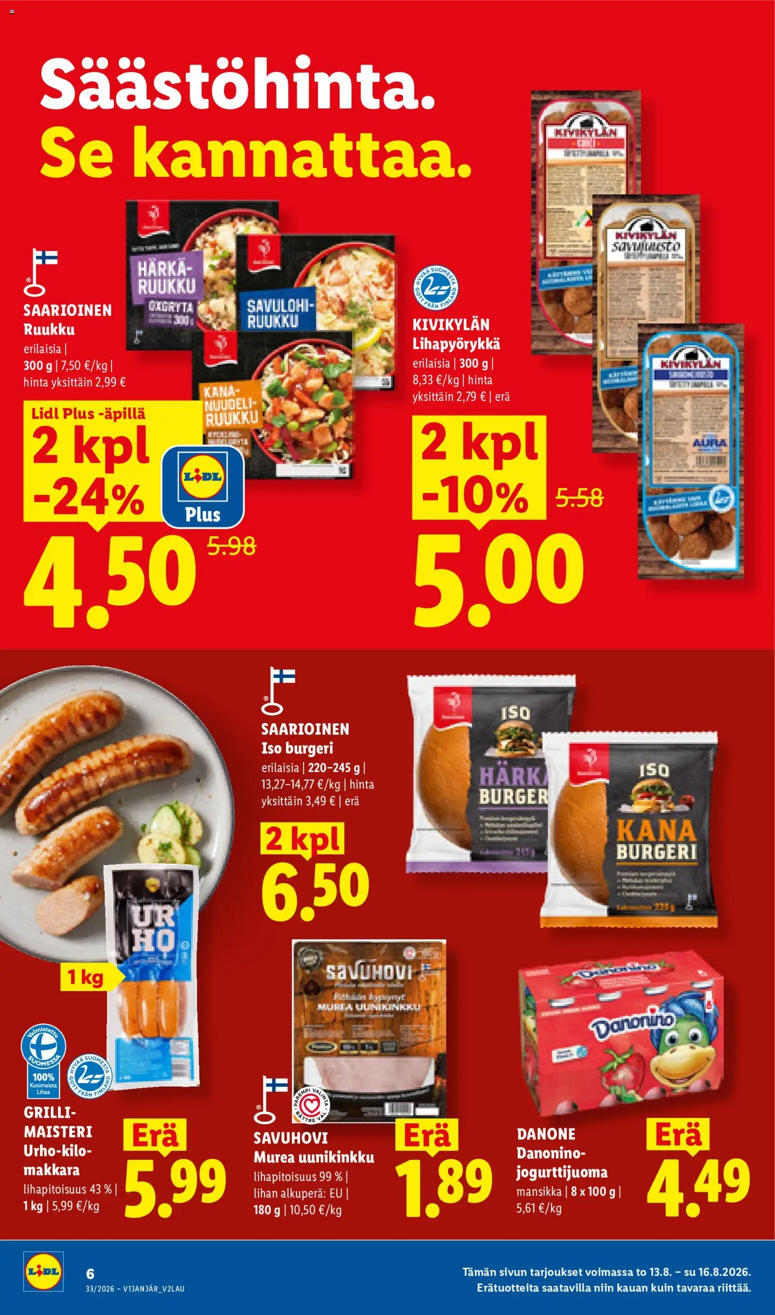 Lidl tarjoukset – voimassa 13/08/2026 alkaen | Sivu: 6
