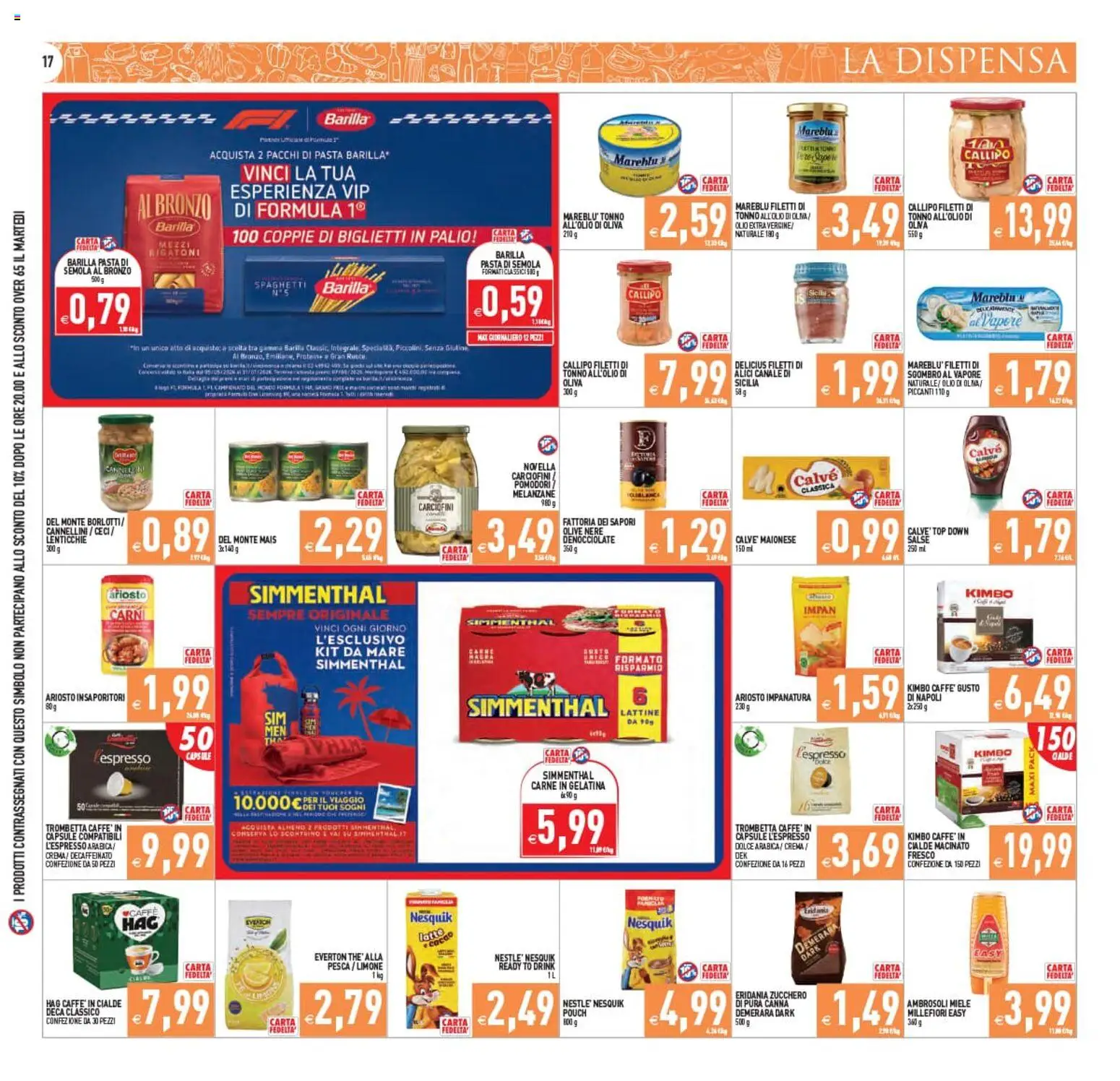 Volantino PIM Supermercati del 10.06.2026 | Pagina: 17 | Prodotti: Lenticchie, Pasta, Pesca, Sgombro